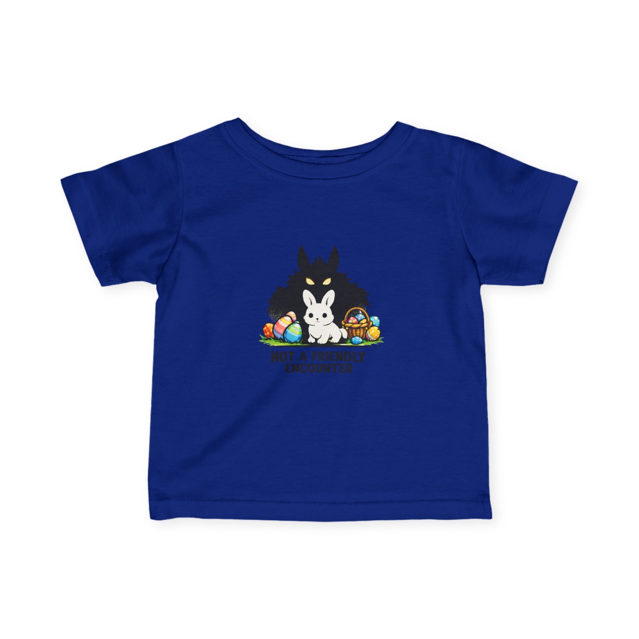 Not a Friendly Encounter Infant Tee | Wolf and Bunny Easter Eggs