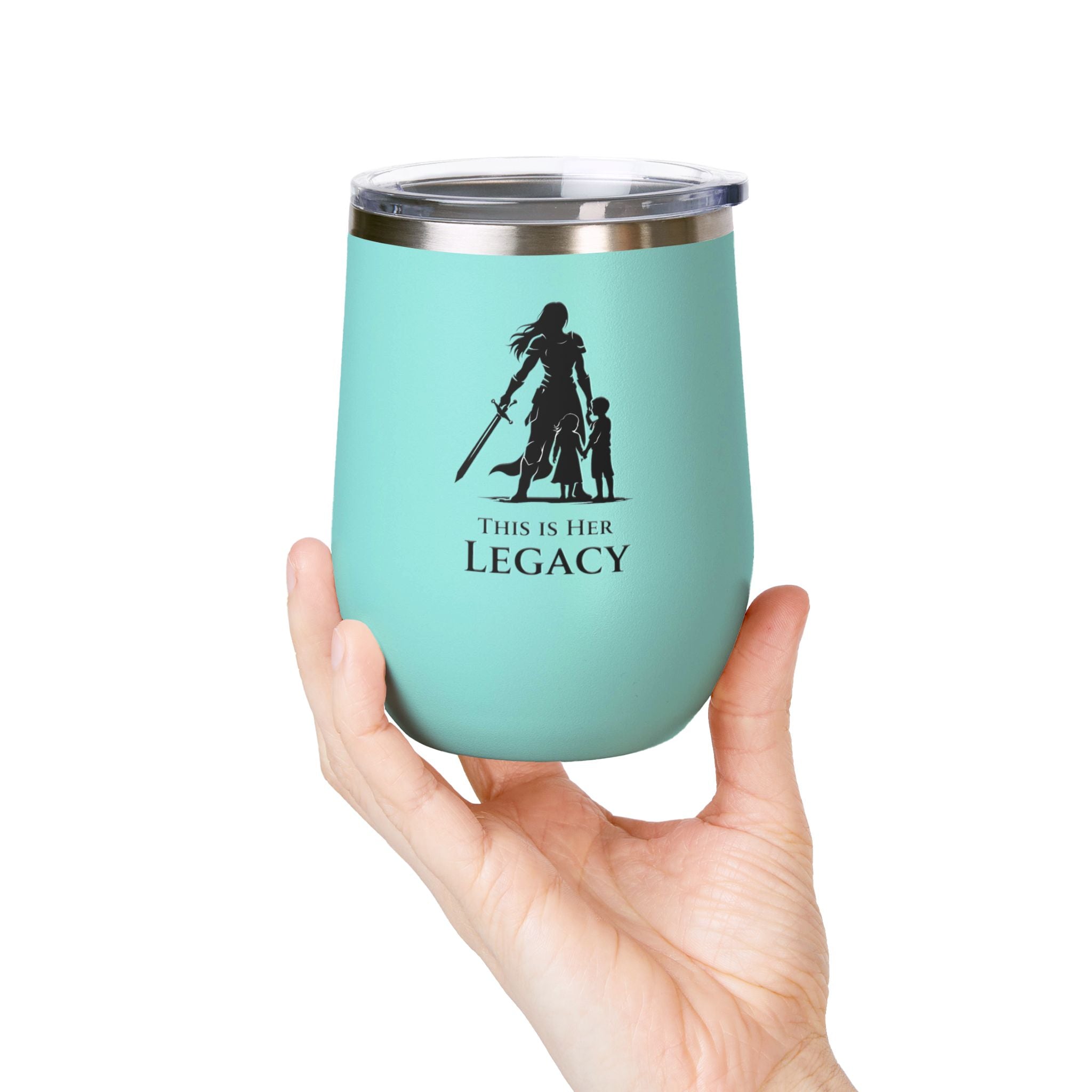 Warrior Mom Wine Tumbler – This Is Her Legacy – Strong Mother Gift – Funny Mom Cup Alternative – Wine Mom Gift – Mother’s Day Tumbler