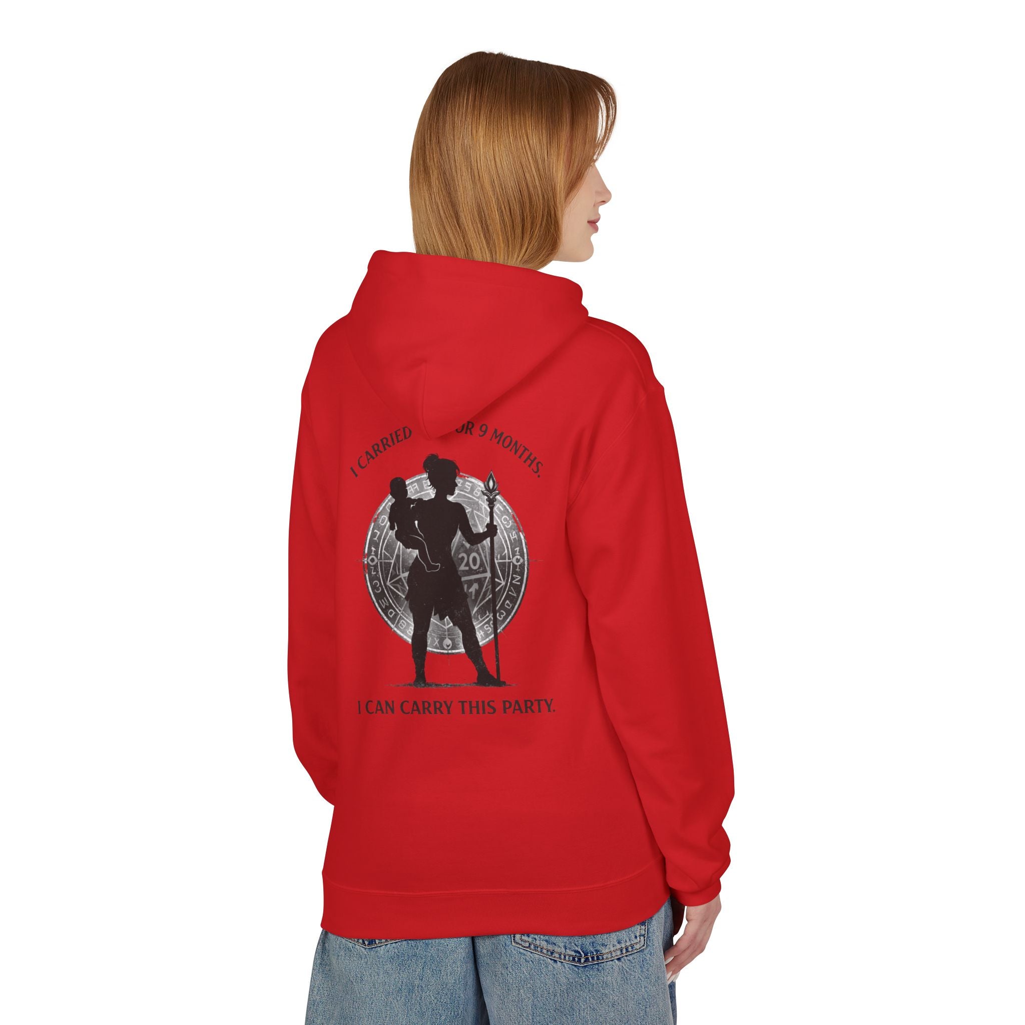 Warrior Mother Silhouette Hoodie | I Carried You for 9 Months, I Can Carry This Party