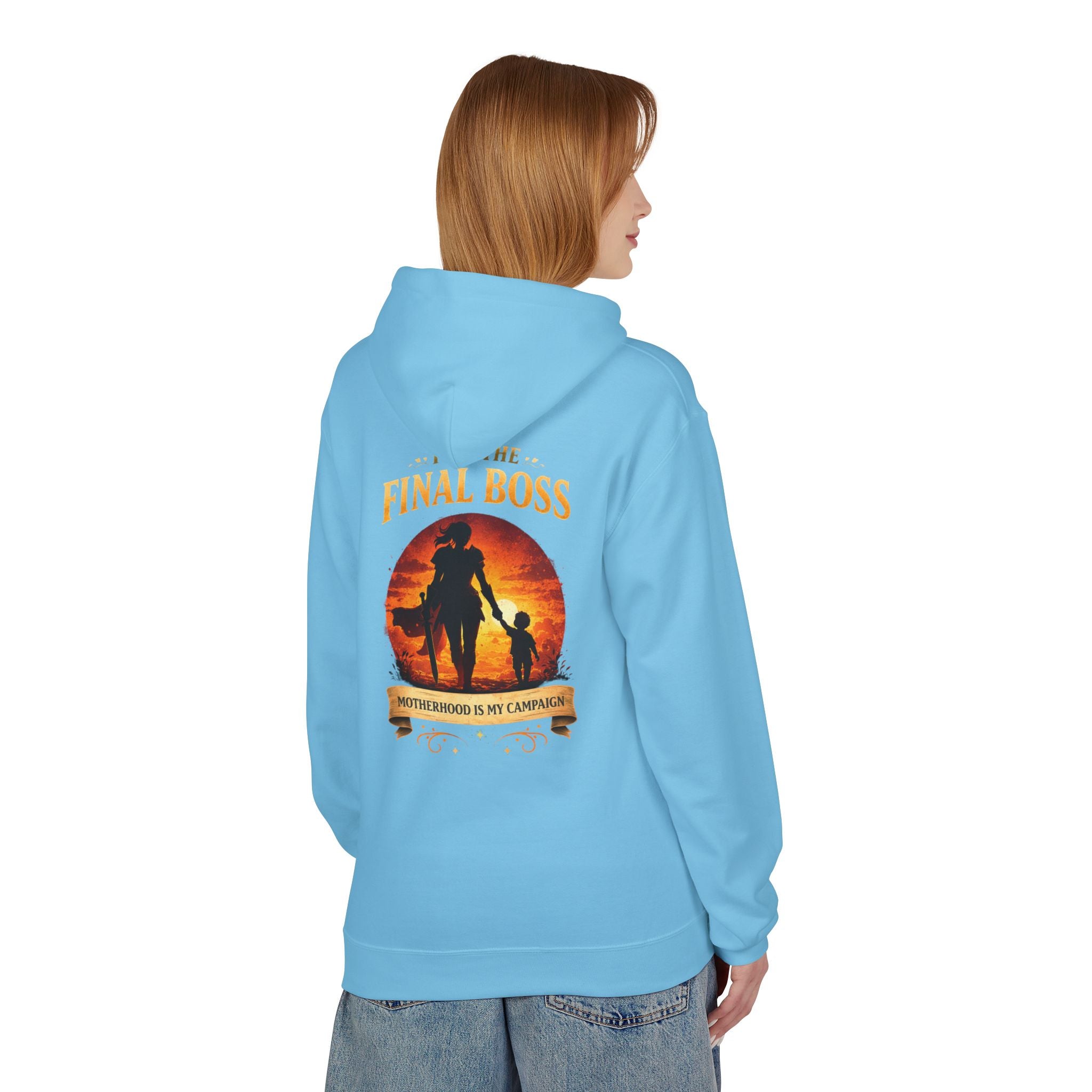 Motherhood Final Boss Hoodie — "Motherhood Is My Campaign" Graphic Hoodie