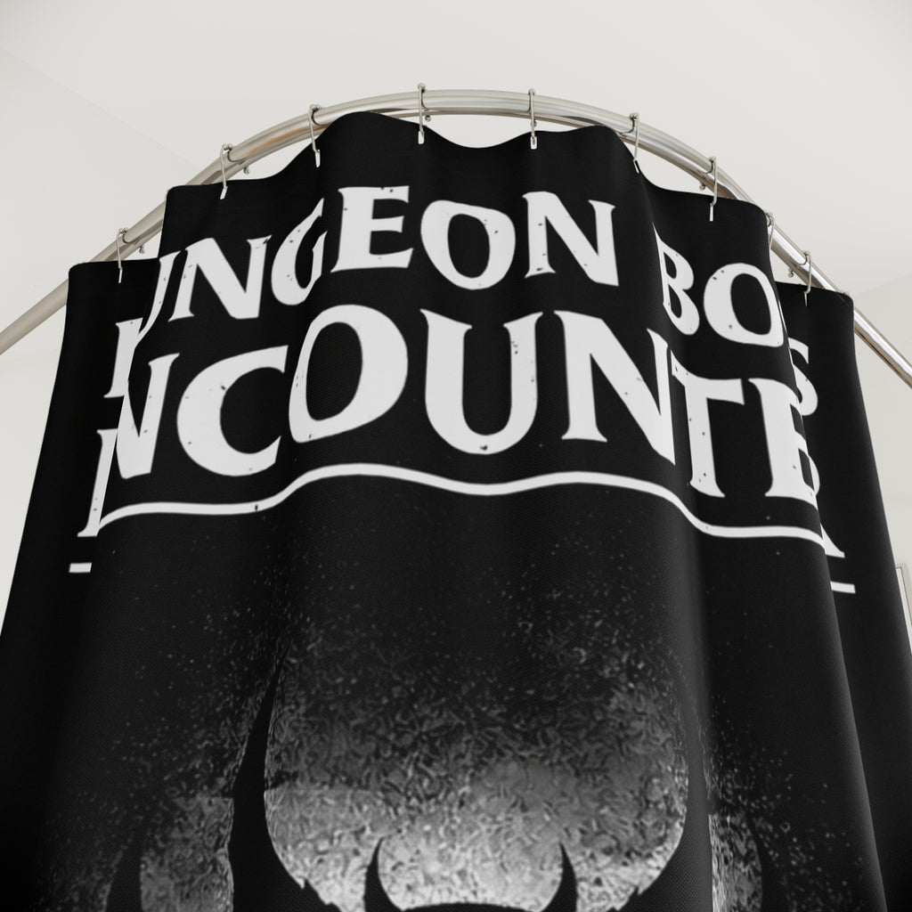 Dungeon Boss Encounter Shower Curtain | Enter At Your Own Risk