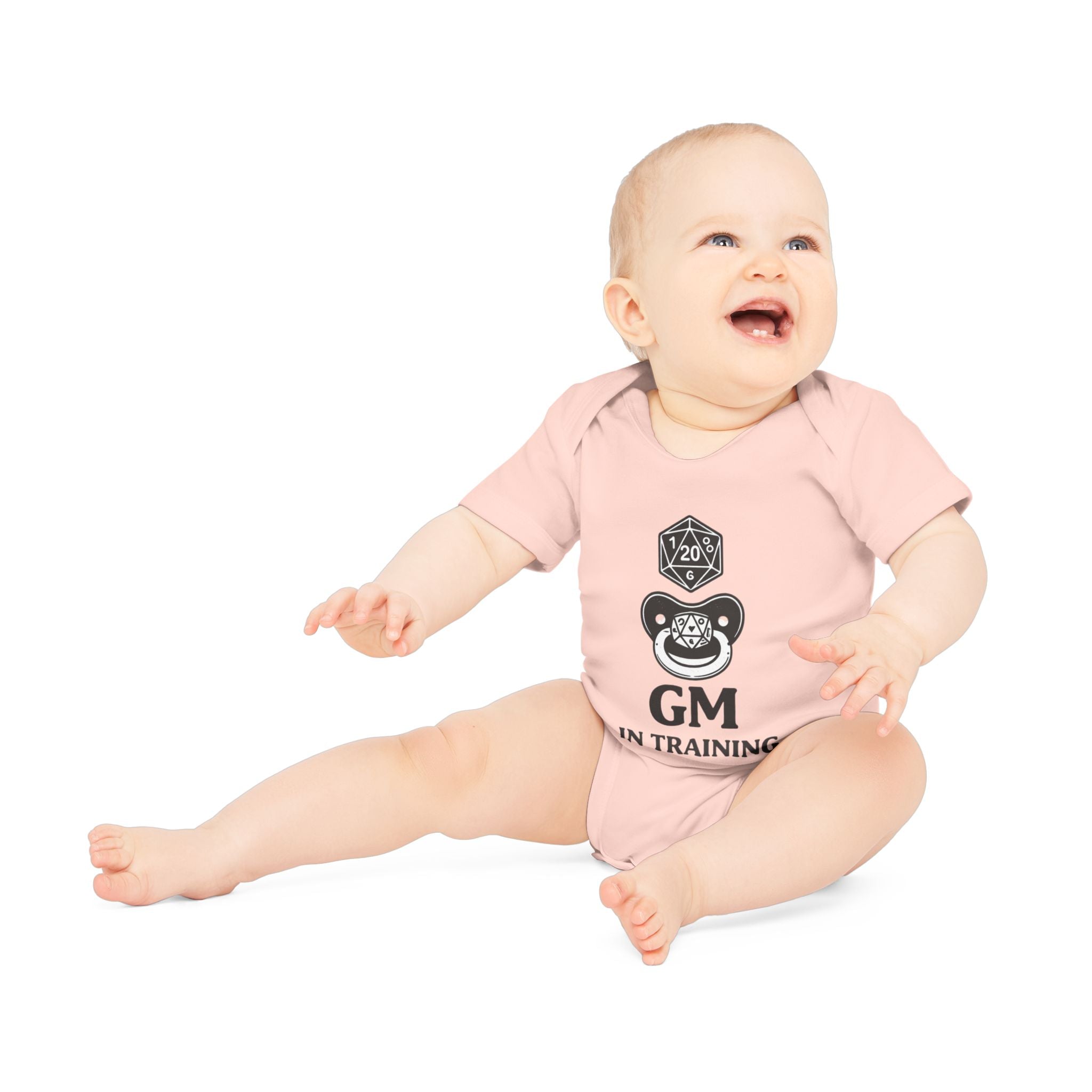 GM in Training Baby Bodysuit | D20 Dice Gamer Infant Onesie