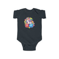 Unicorn with Rainbow and D20 Dice Infant Bodysuit | RPG Baby Onesie