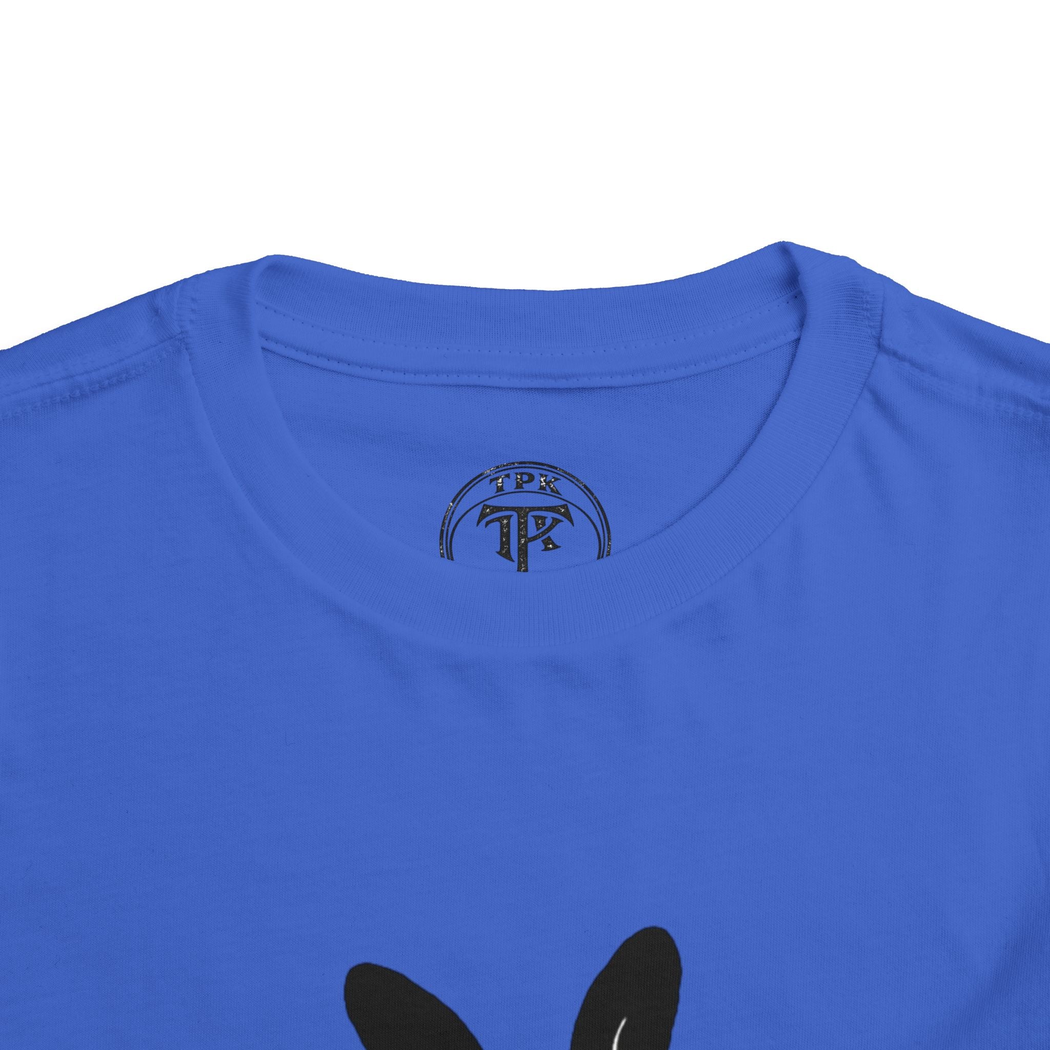 Dungeon Bunny Toddler Tee | Cute Black Bunny with Sword and Eggs