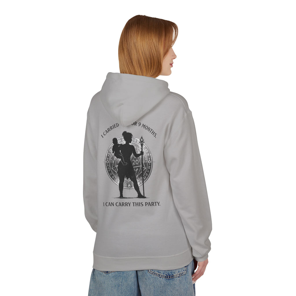 Warrior Mother Silhouette Hoodie | I Carried You for 9 Months, I Can Carry This Party