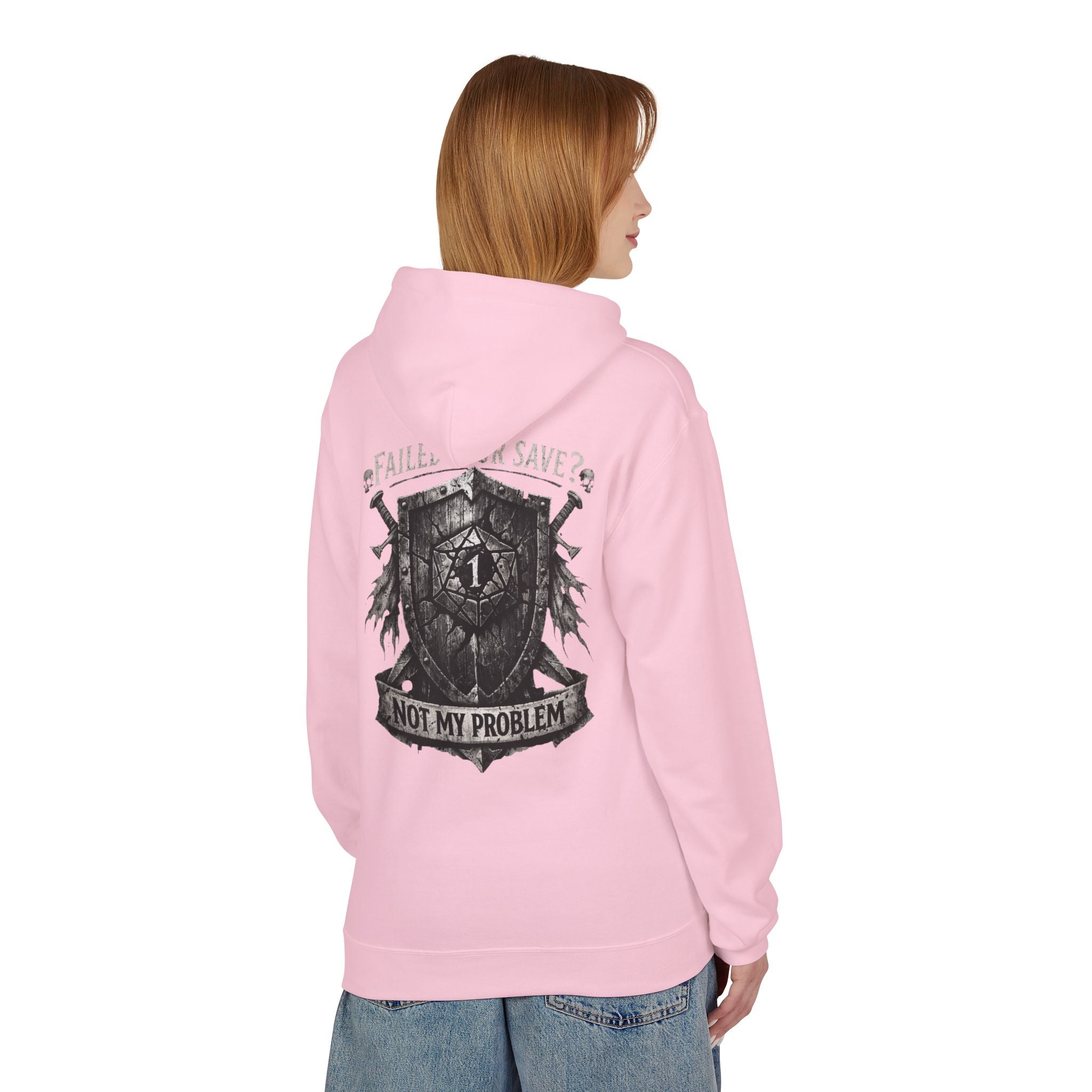 Failed Your Save? Not My Problem Shield Hoodie | RPG Gaming Crest
