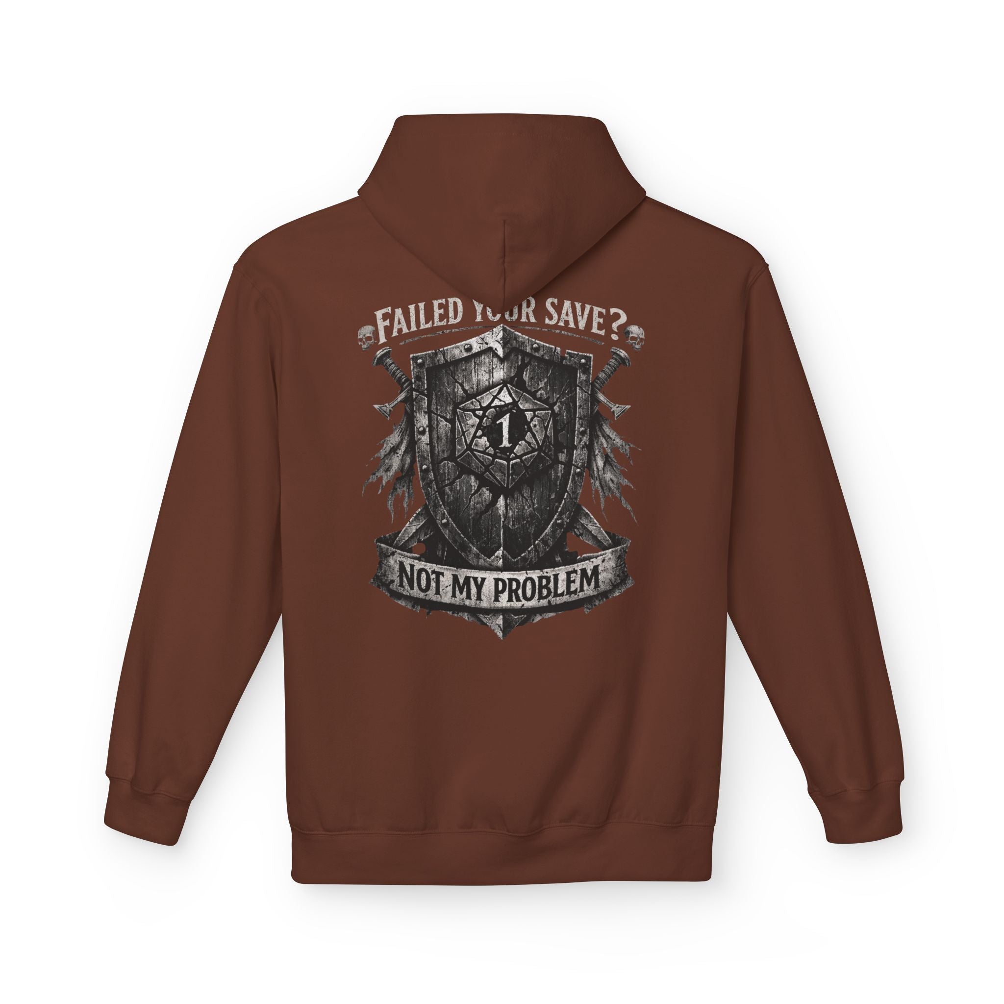 Failed Your Save? Not My Problem Shield Hoodie | RPG Gaming Crest