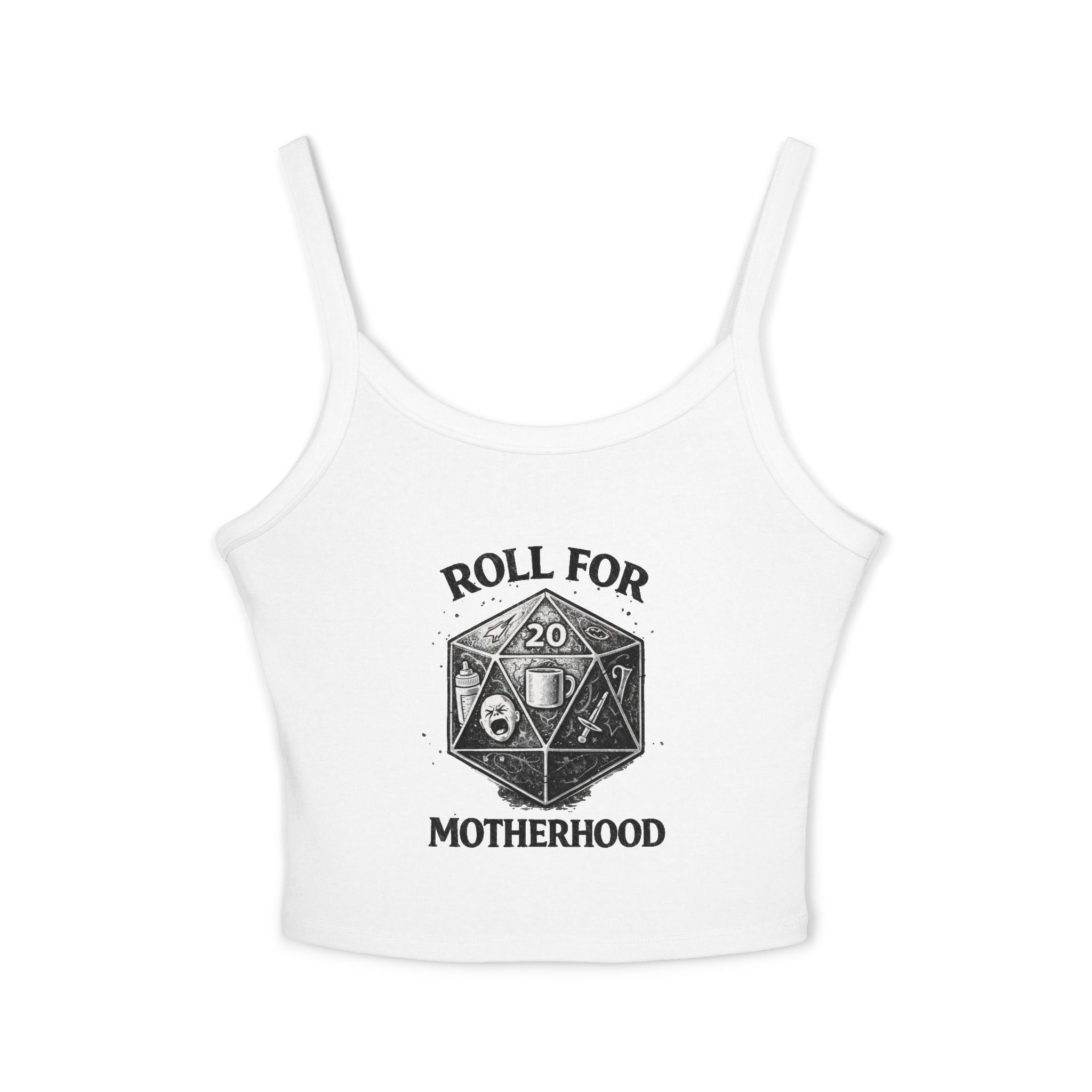 Roll for Motherhood Tank Top | D20 Dice Mom Gaming Graphic