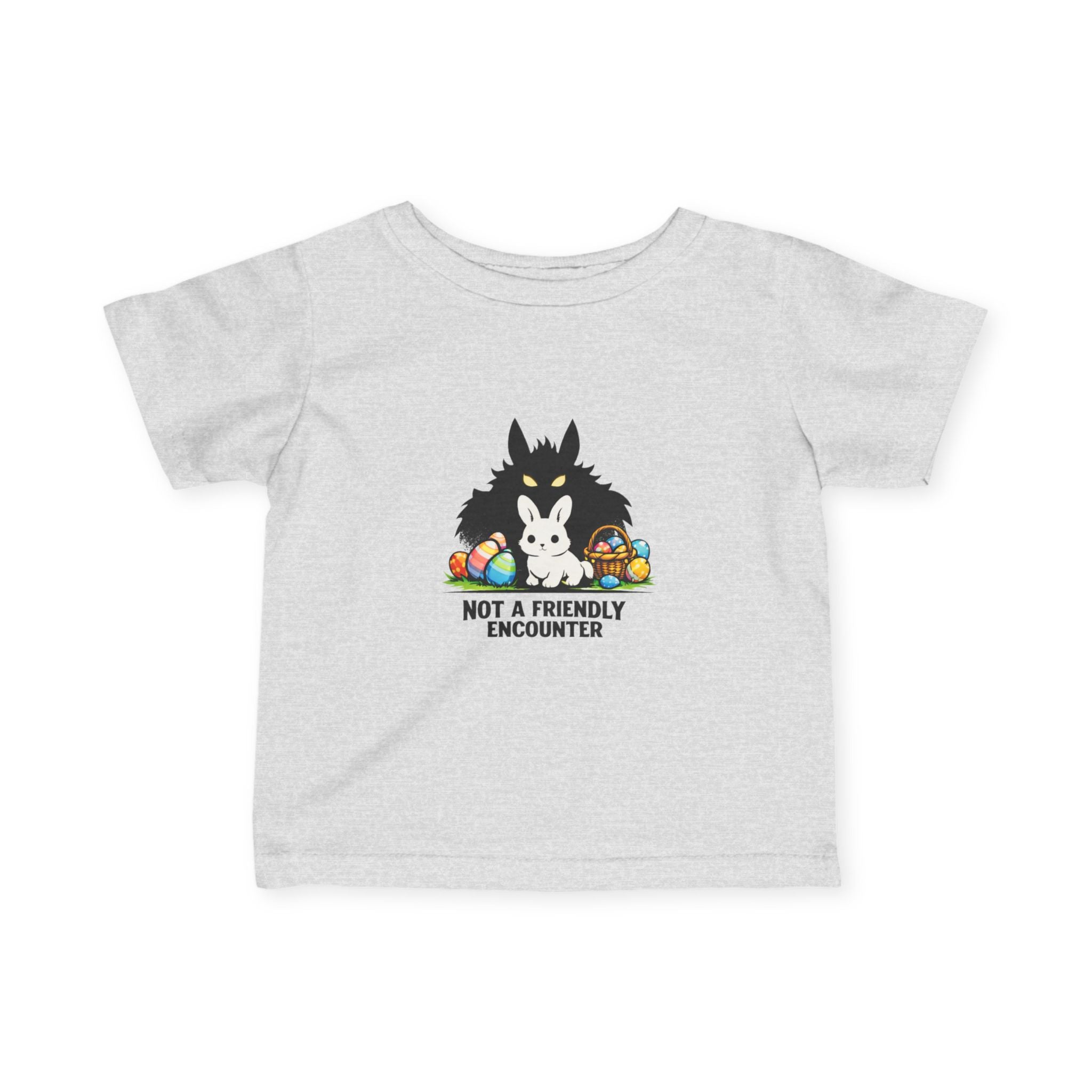 Not a Friendly Encounter Infant Tee | Wolf and Bunny Easter Eggs