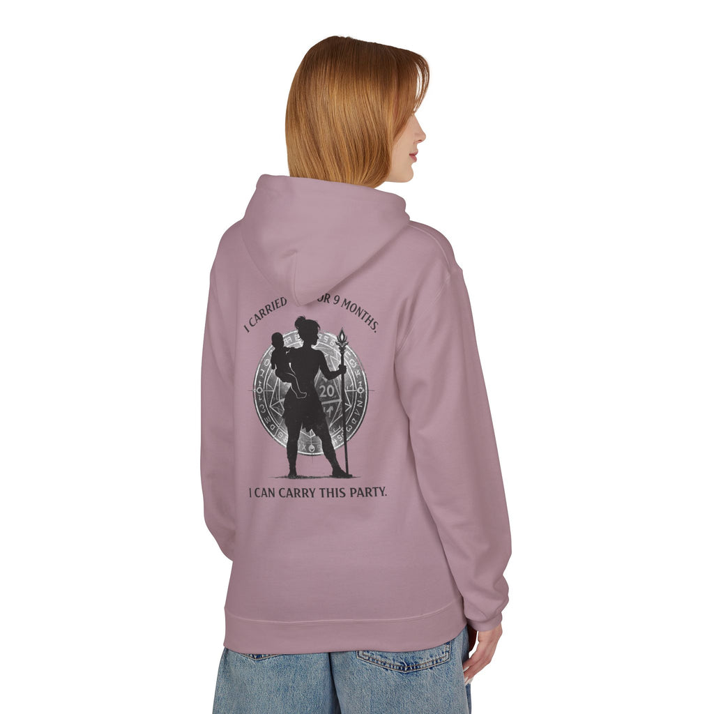 Warrior Mother Silhouette Hoodie | I Carried You for 9 Months, I Can Carry This Party