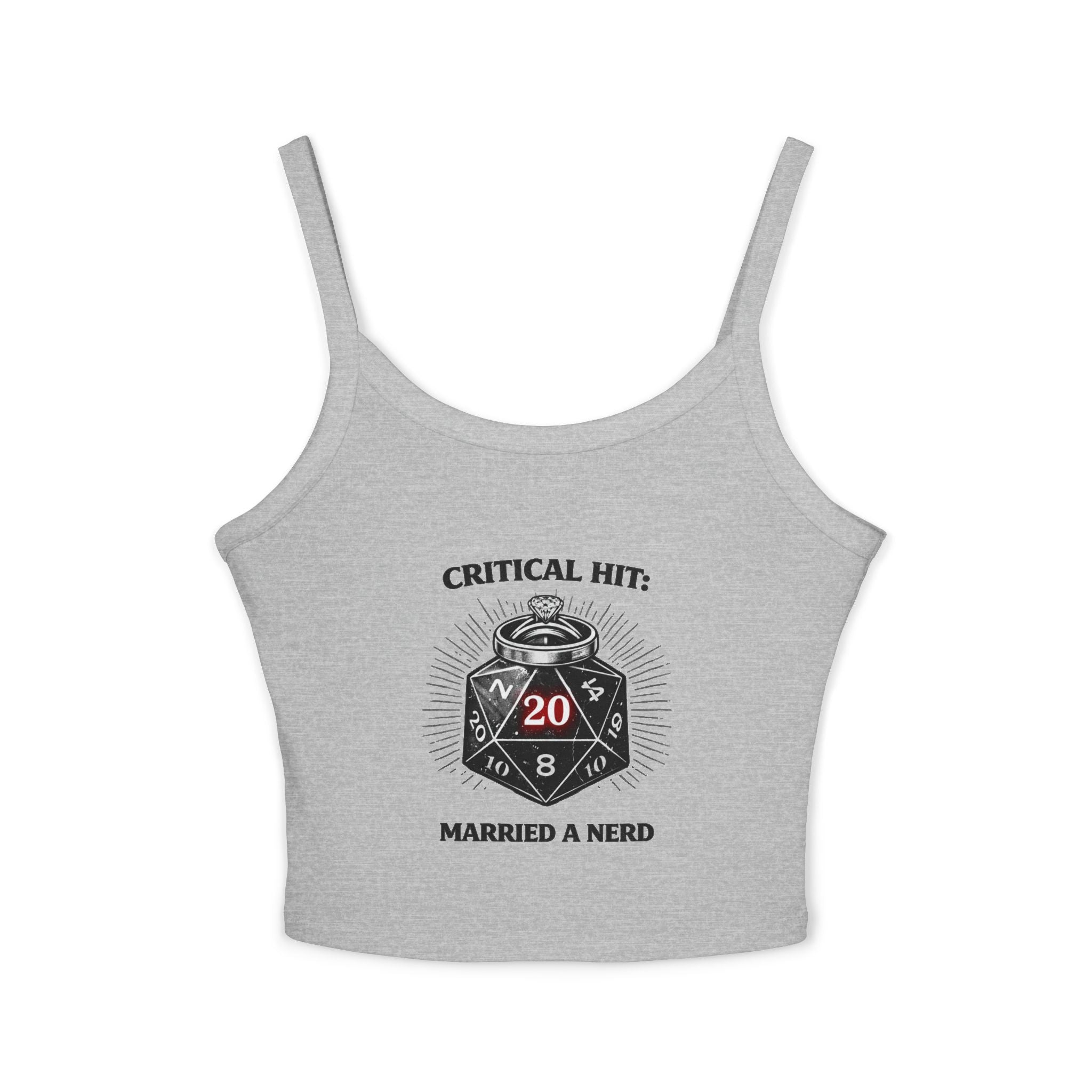 Critical Hit Married a Nerd Tank Top | D20 Dice Gaming Crop Top