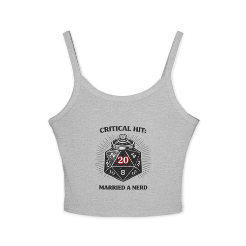 Critical Hit Married a Nerd Tank Top | D20 Dice Gaming Crop Top