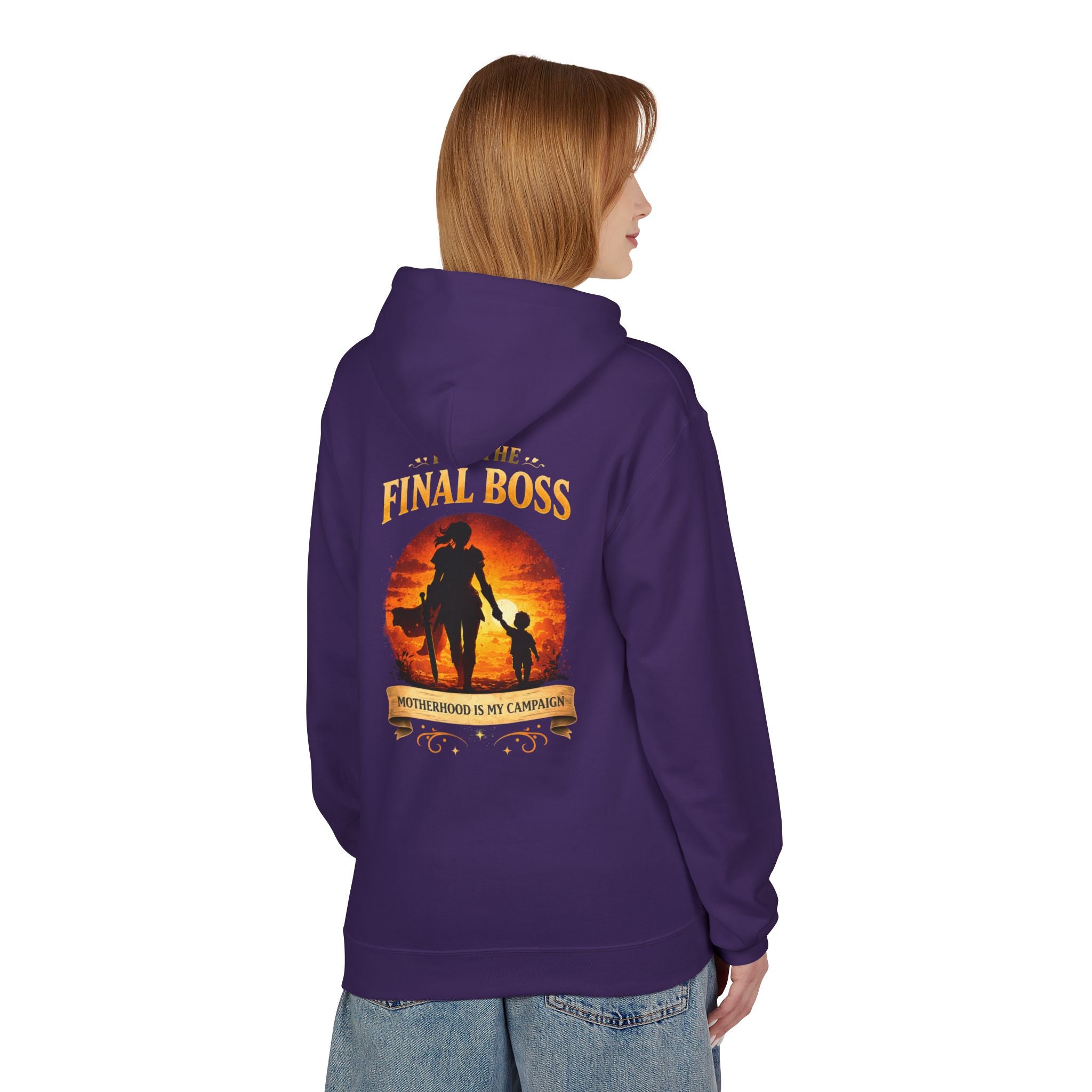 Motherhood Final Boss Hoodie — "Motherhood Is My Campaign" Graphic Hoodie
