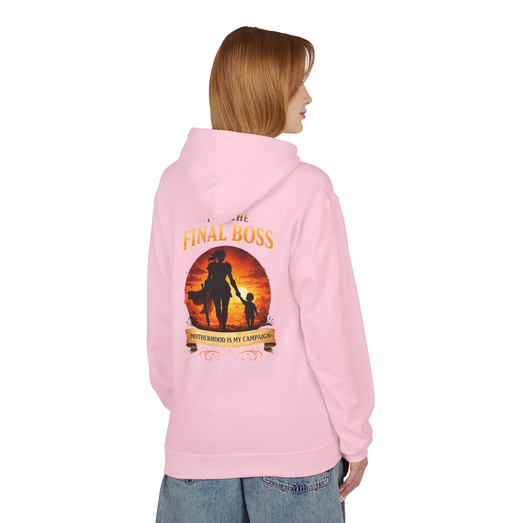 Motherhood Final Boss Hoodie — "Motherhood Is My Campaign" Graphic Hoodie