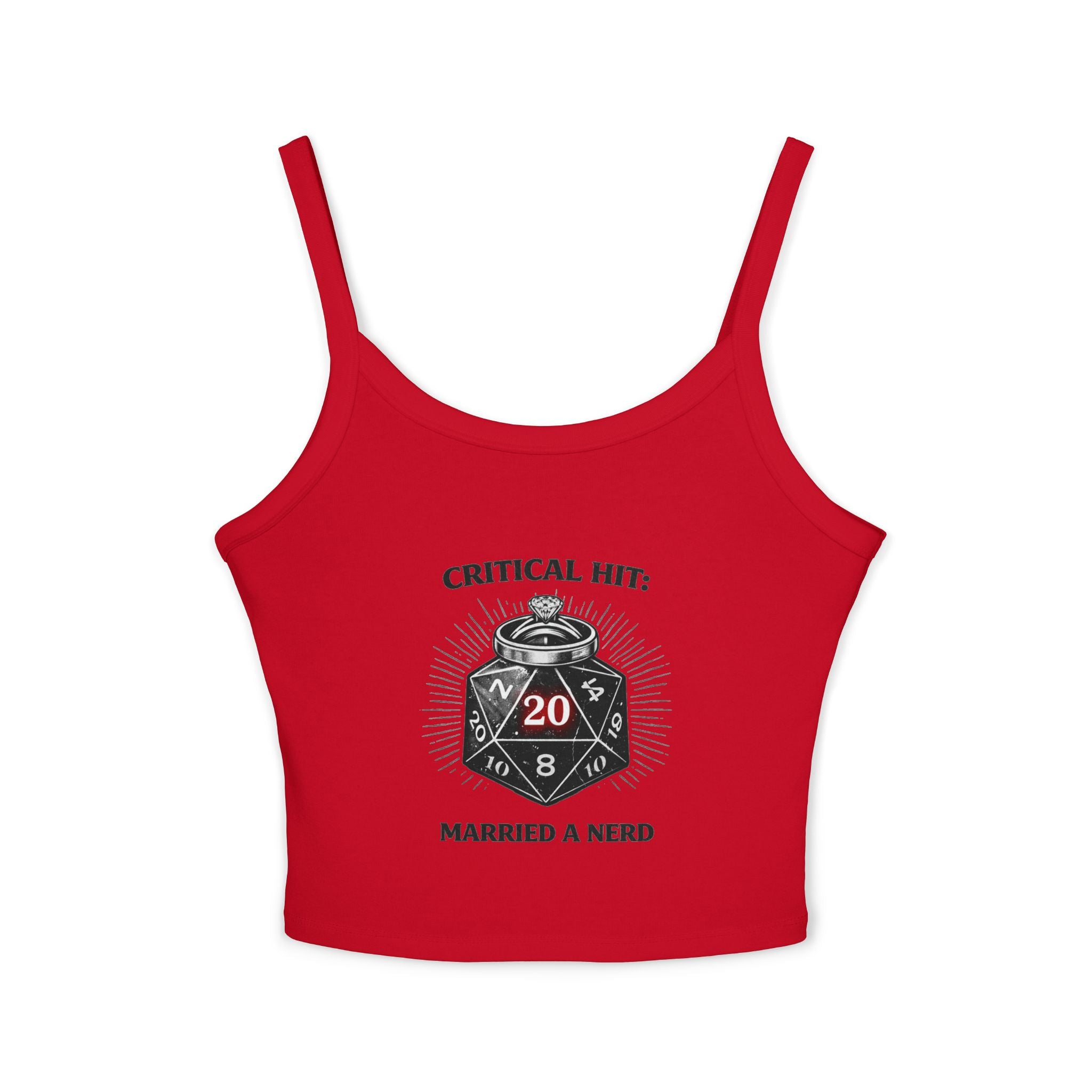 Critical Hit Married a Nerd Tank Top | D20 Dice Gaming Crop Top