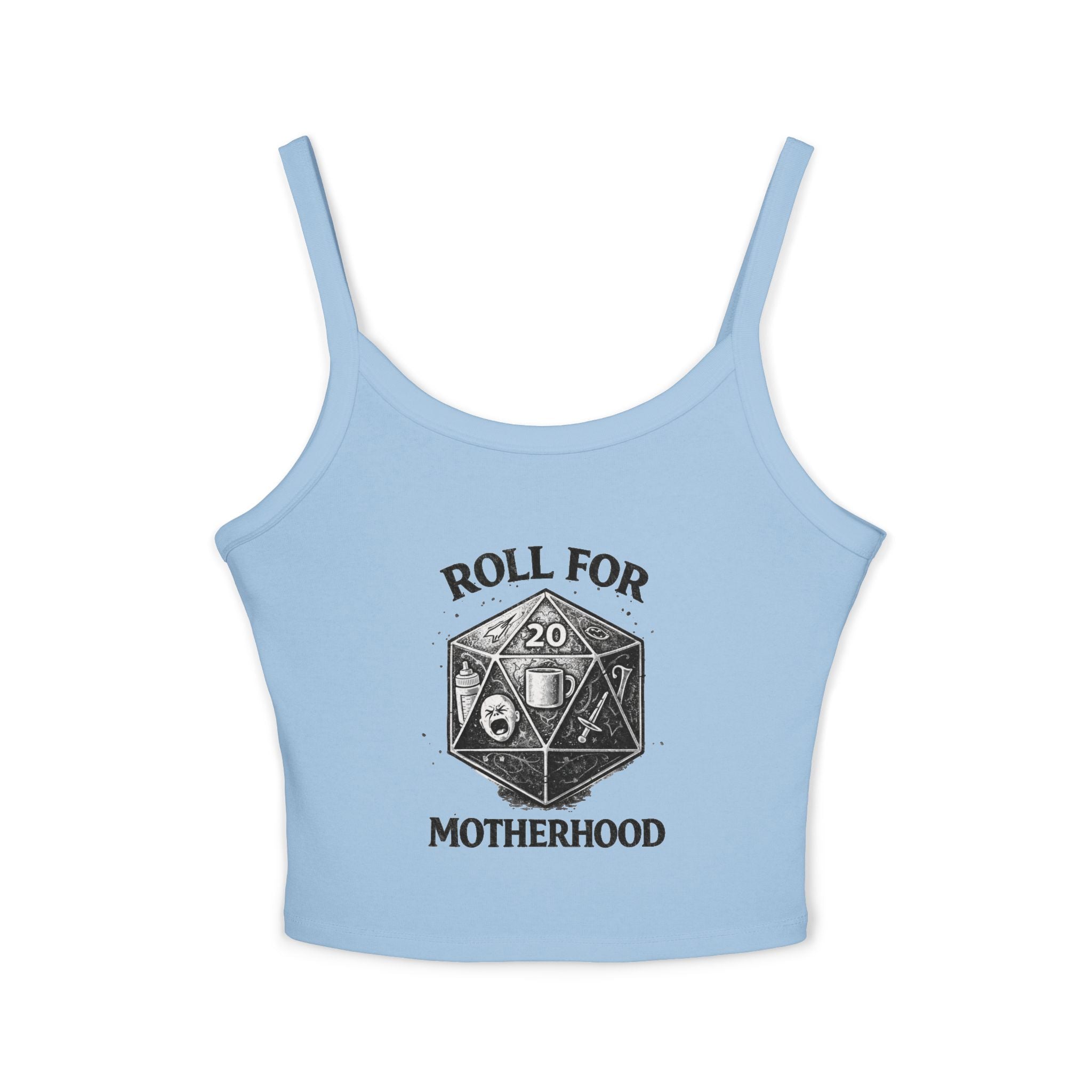 Roll for Motherhood Tank Top | D20 Dice Mom Gaming Graphic