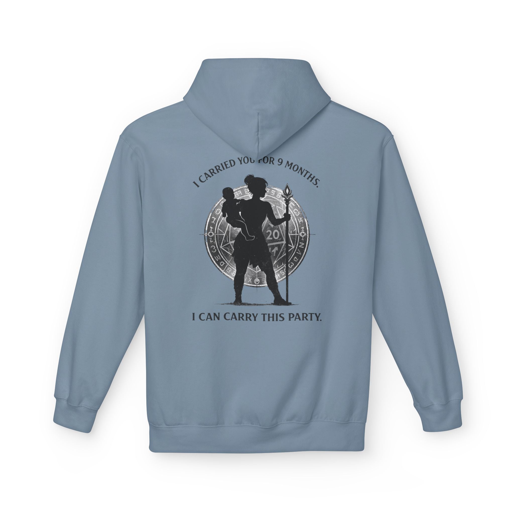 Warrior Mother Silhouette Hoodie | I Carried You for 9 Months, I Can Carry This Party