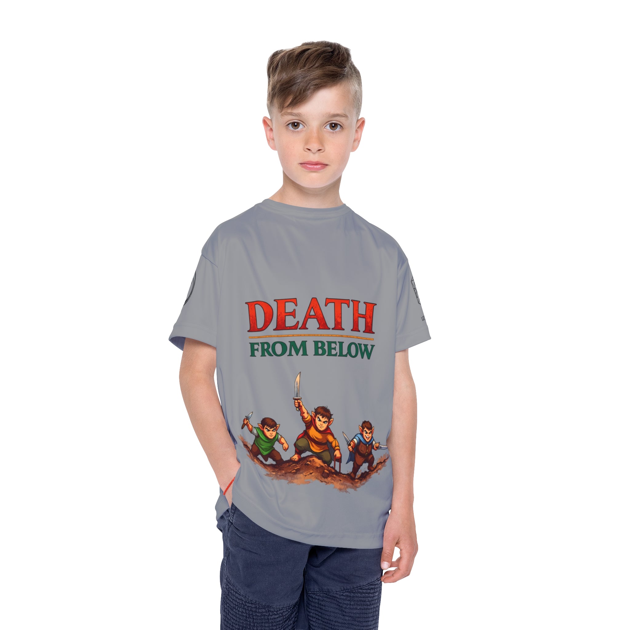 Death From Below Kids Sports Jersey | Dungeon Adventurer Party