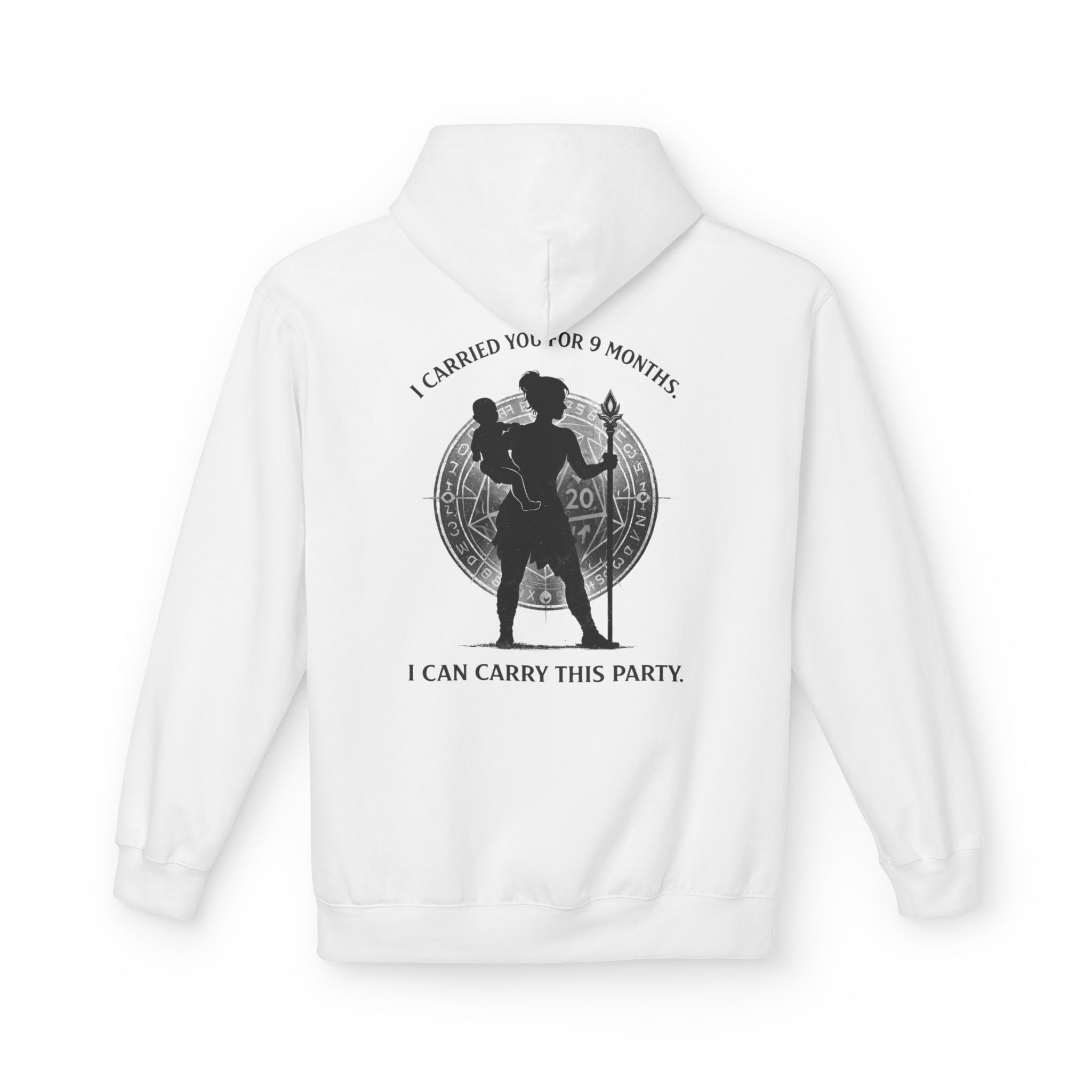Warrior Mother Silhouette Hoodie | I Carried You for 9 Months, I Can Carry This Party