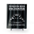Dungeon Boss Encounter Shower Curtain | Enter At Your Own Risk