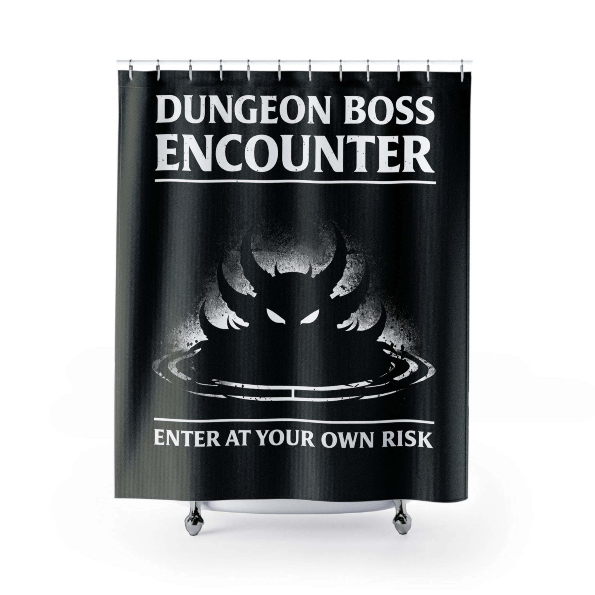 Dungeon Boss Encounter Shower Curtain | Enter At Your Own Risk