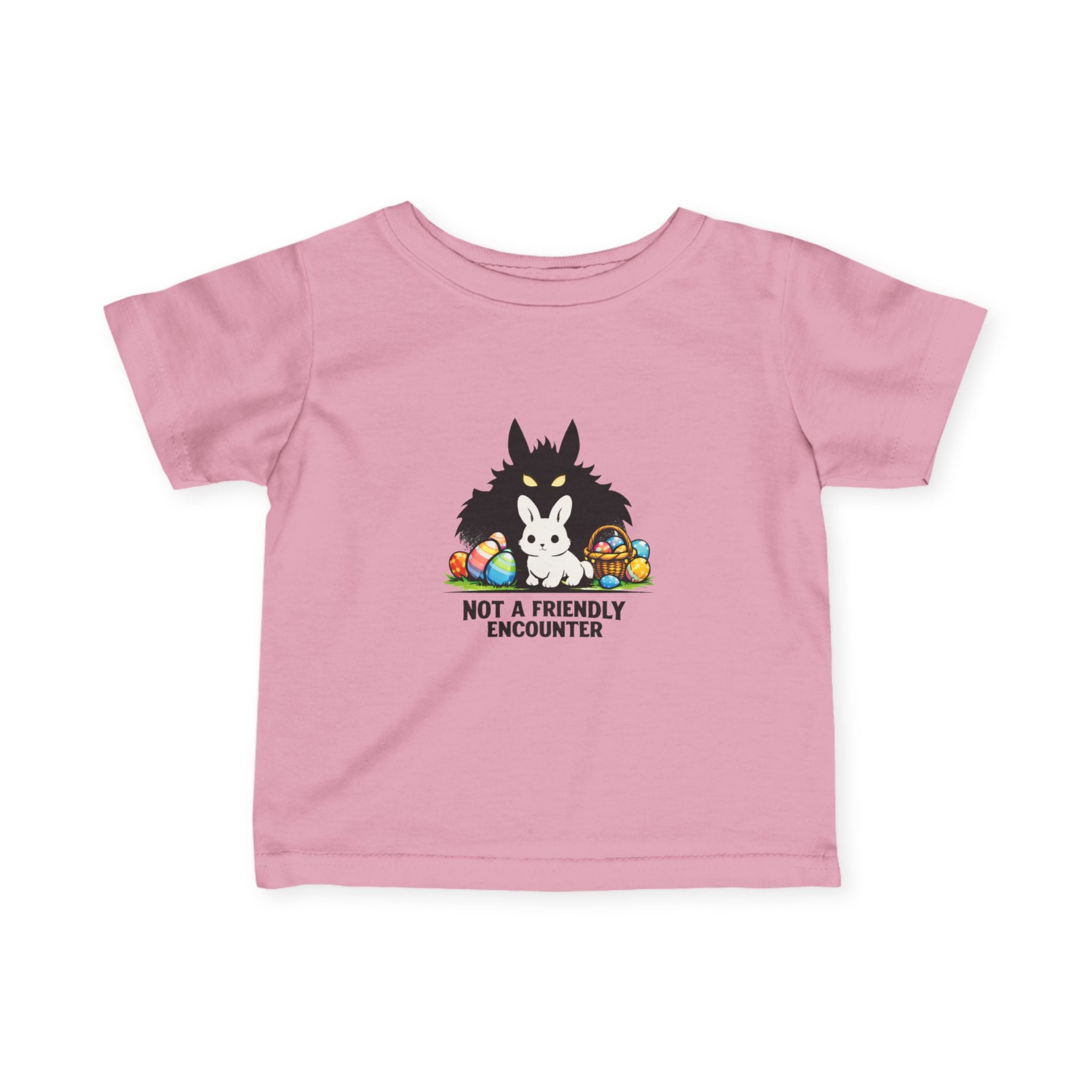 Not a Friendly Encounter Infant Tee | Wolf and Bunny Easter Eggs
