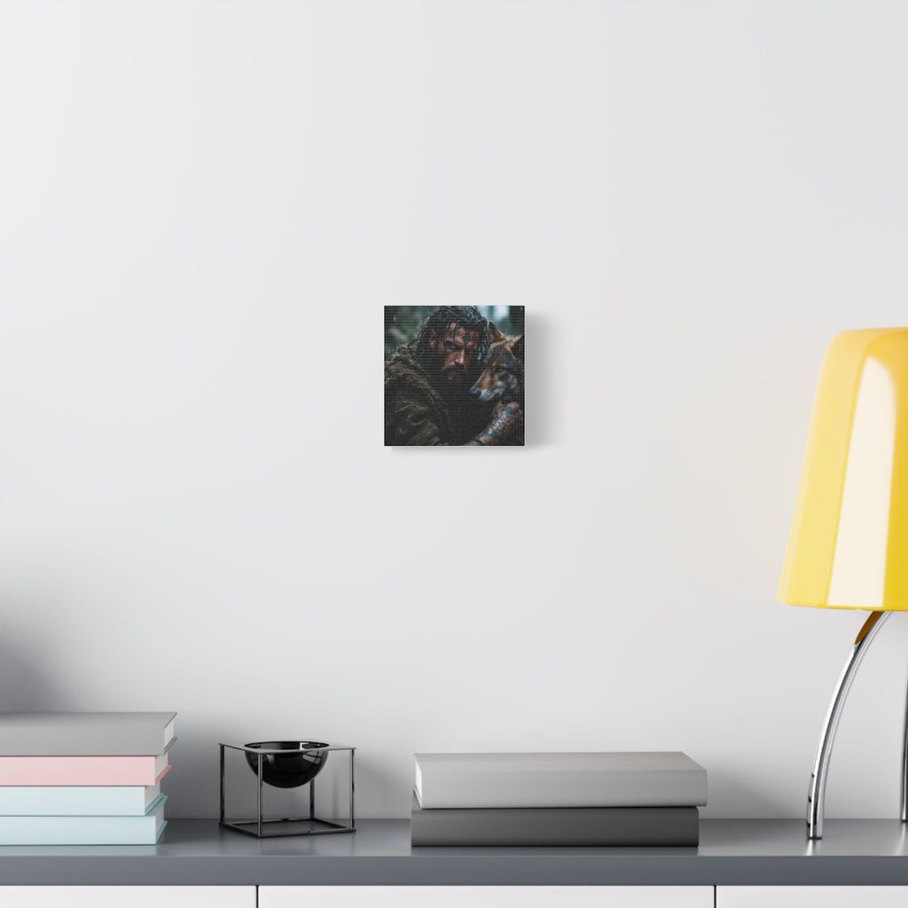 Viking Wolf Portrait Canvas Print — Matte Stretched Wall Art