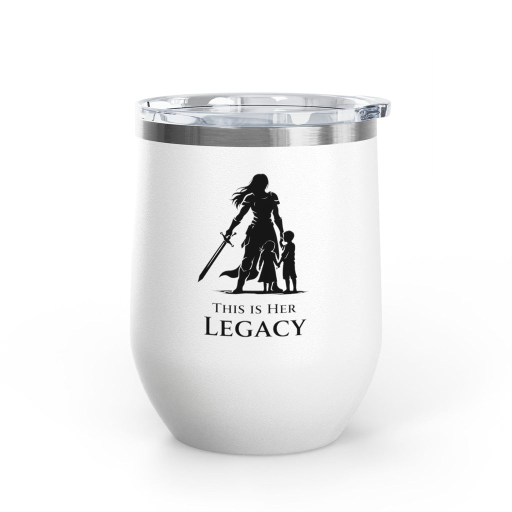 Warrior Mom Wine Tumbler – This Is Her Legacy – Strong Mother Gift – Funny Mom Cup Alternative – Wine Mom Gift – Mother’s Day Tumbler