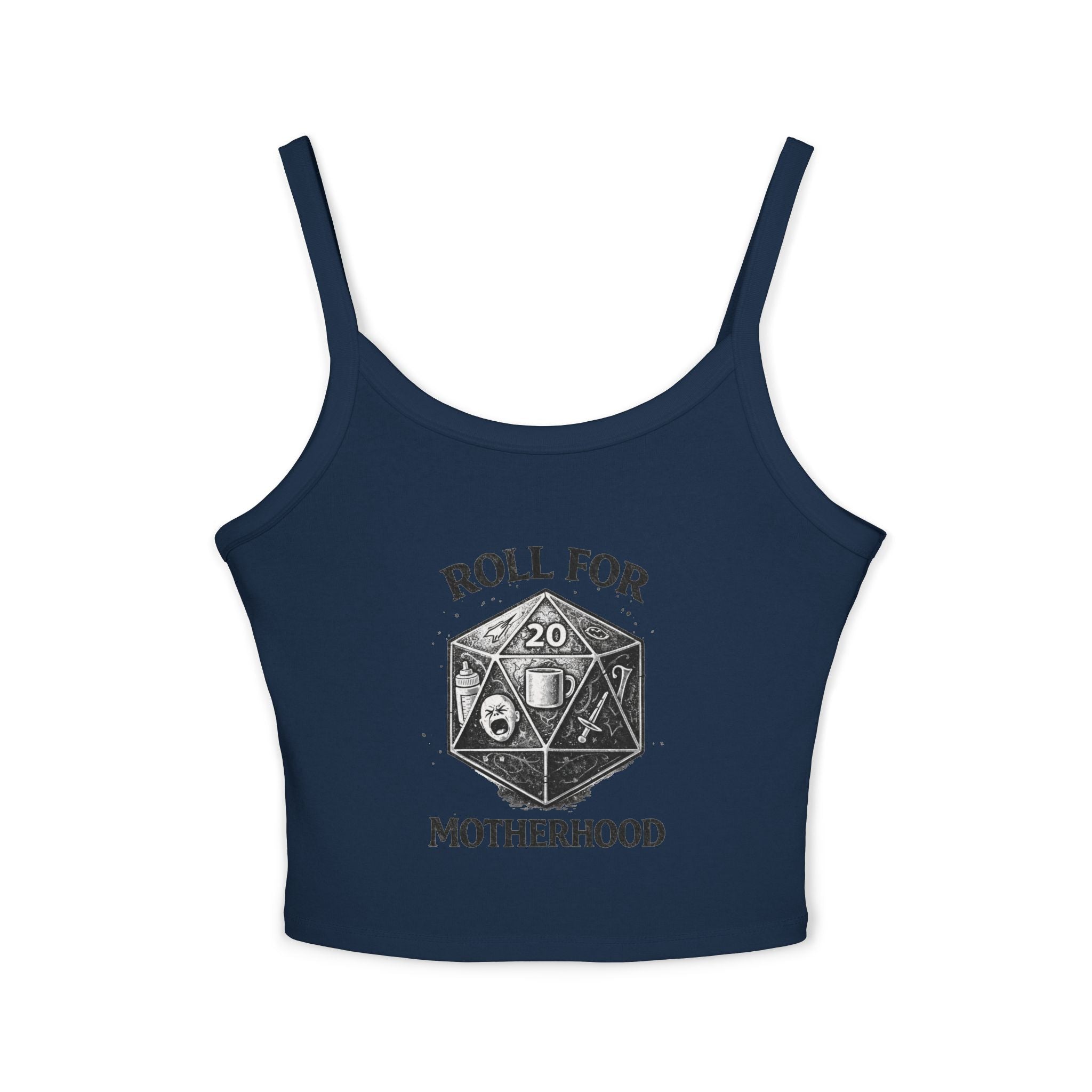 Roll for Motherhood Tank Top | D20 Dice Mom Gaming Graphic