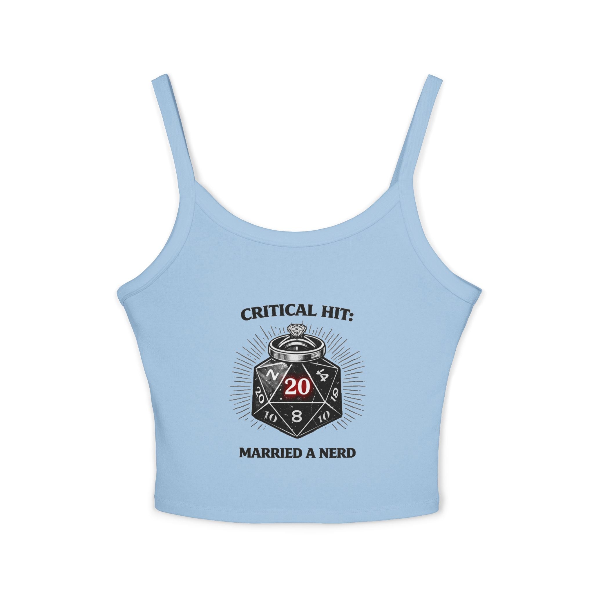 Critical Hit Married a Nerd Tank Top | D20 Dice Gaming Crop Top