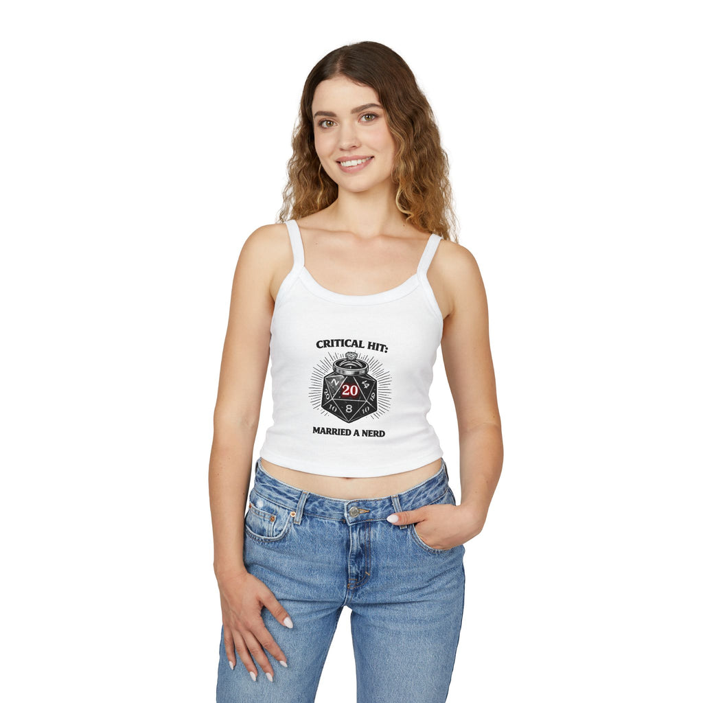 Critical Hit Married a Nerd Tank Top | D20 Dice Gaming Crop Top