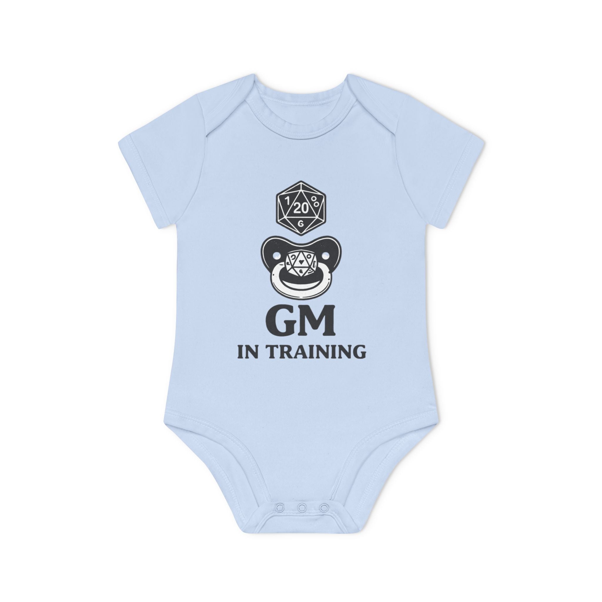 GM in Training Baby Bodysuit | D20 Dice Gamer Infant Onesie