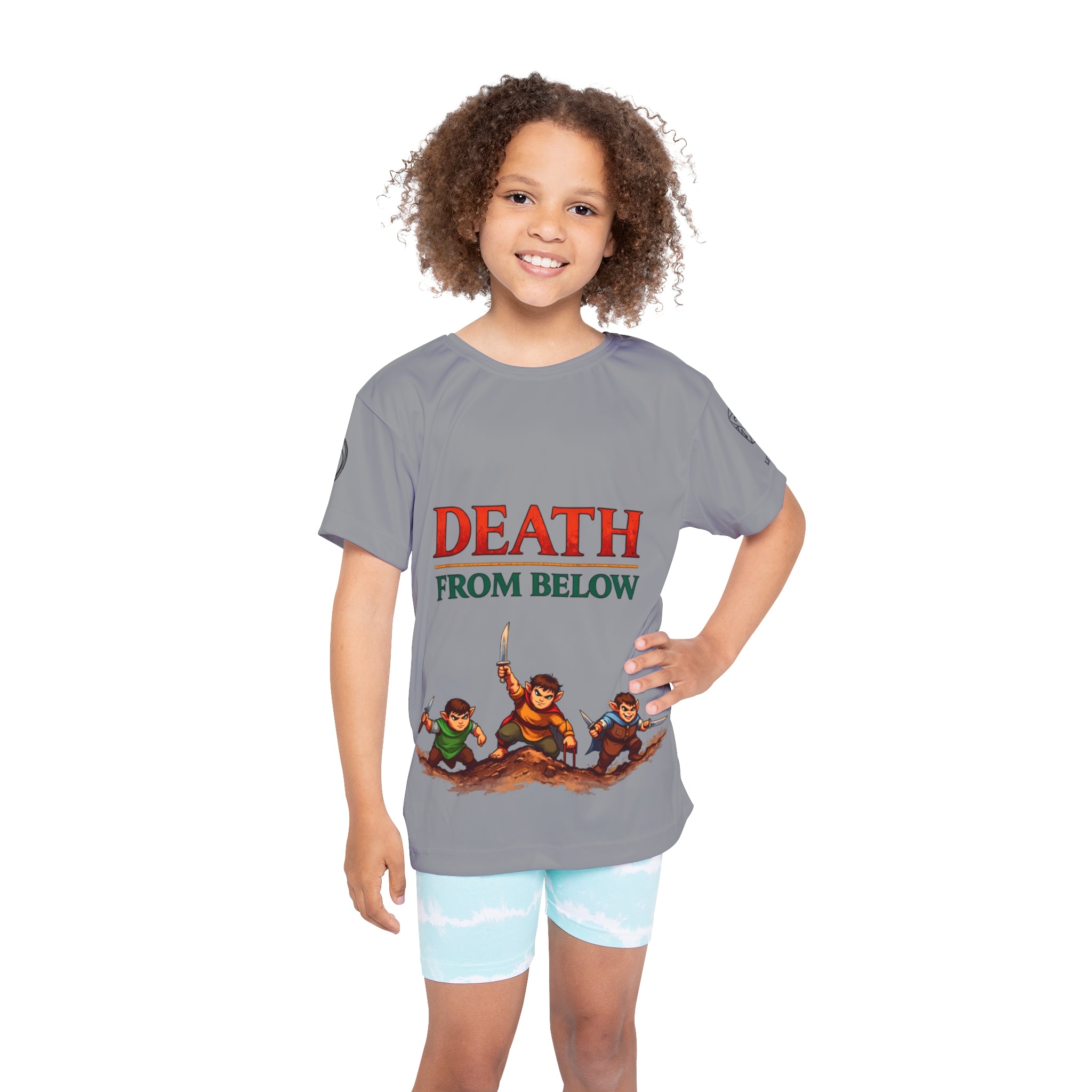 Death From Below Kids Sports Jersey | Dungeon Adventurer Party