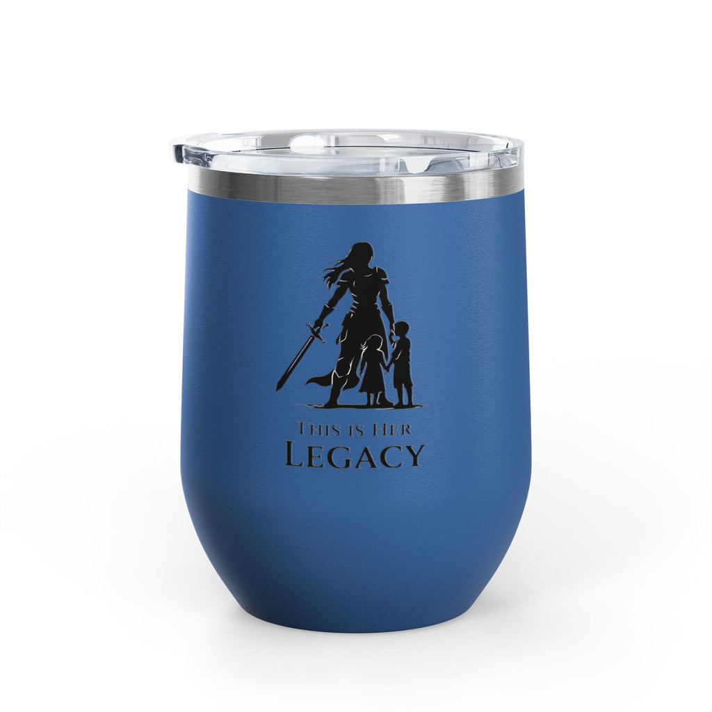 Warrior Mom Wine Tumbler – This Is Her Legacy – Strong Mother Gift – Funny Mom Cup Alternative – Wine Mom Gift – Mother’s Day Tumbler