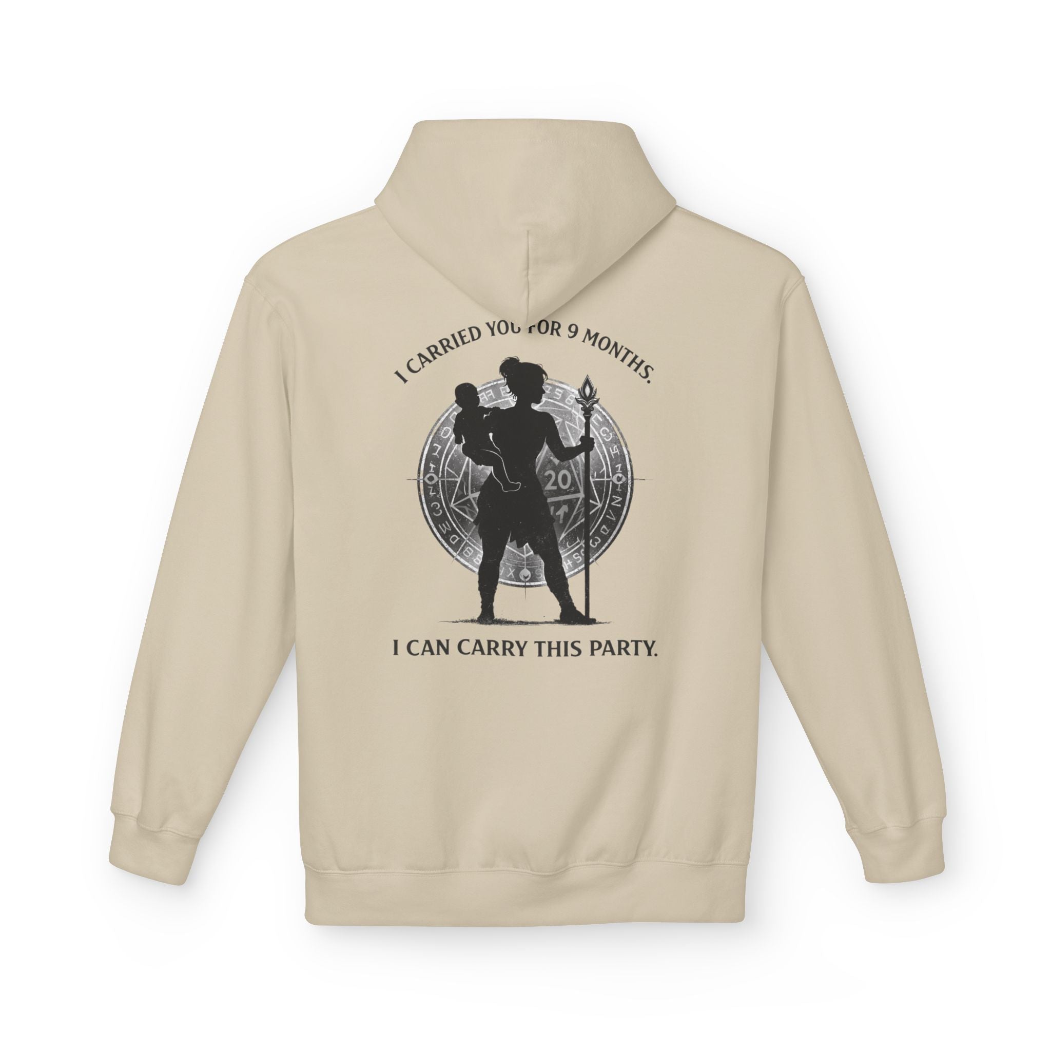 Warrior Mother Silhouette Hoodie | I Carried You for 9 Months, I Can Carry This Party