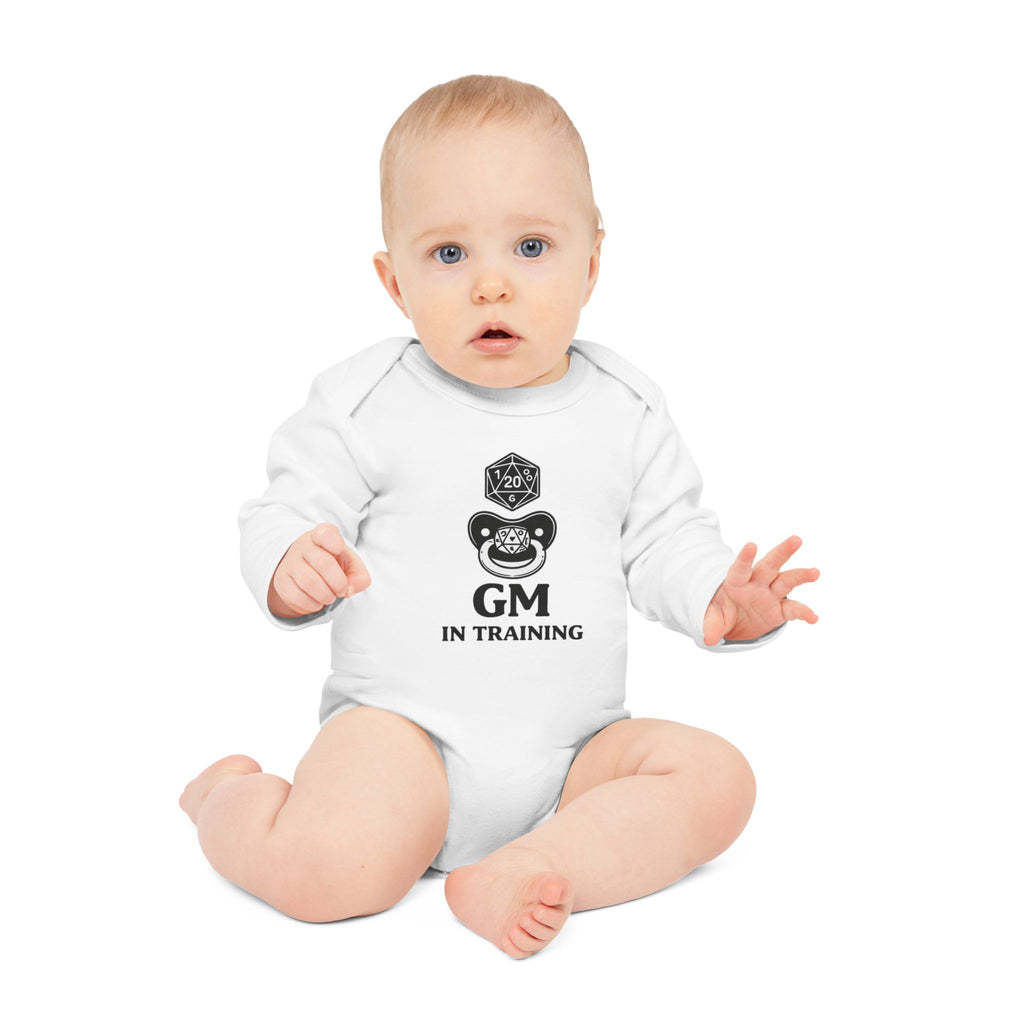 GM in Training Baby Bodysuit | D20 Dice Pacifier RPG Onesie