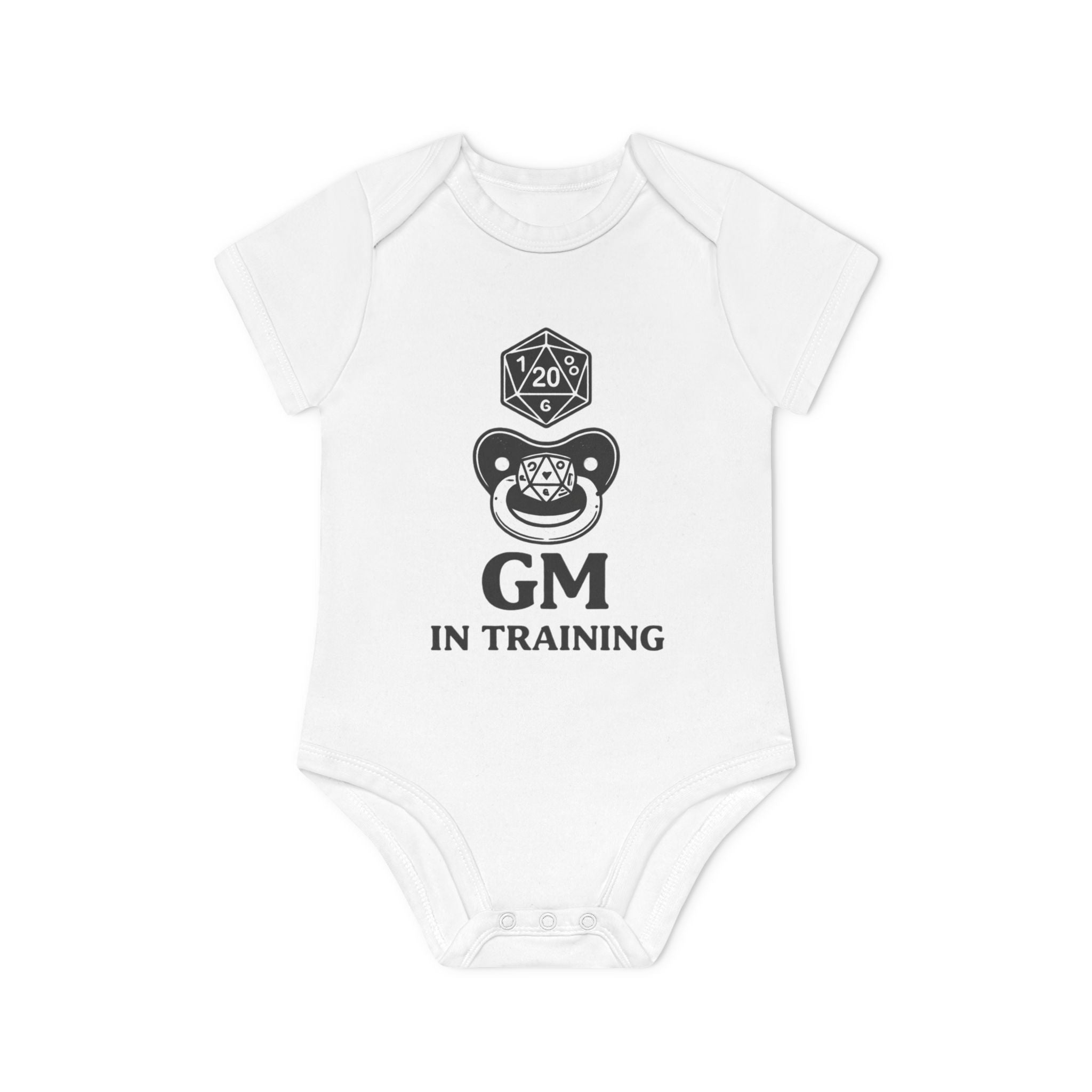 GM in Training Baby Bodysuit | D20 Dice Gamer Infant Onesie
