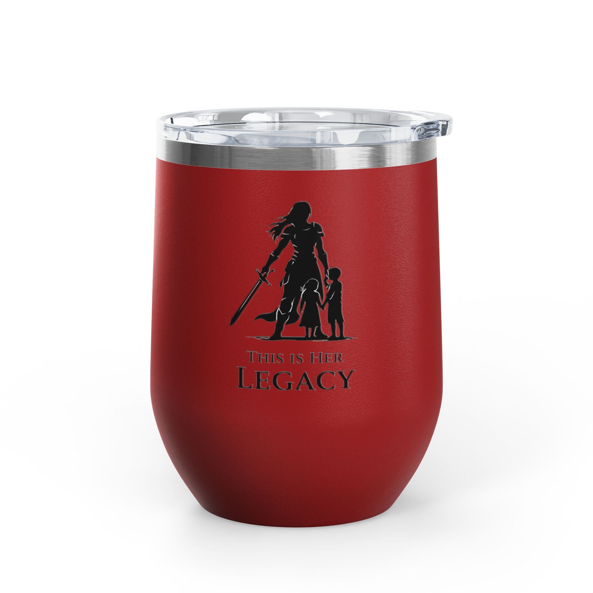 Warrior Mom Wine Tumbler – This Is Her Legacy – Strong Mother Gift – Funny Mom Cup Alternative – Wine Mom Gift – Mother’s Day Tumbler