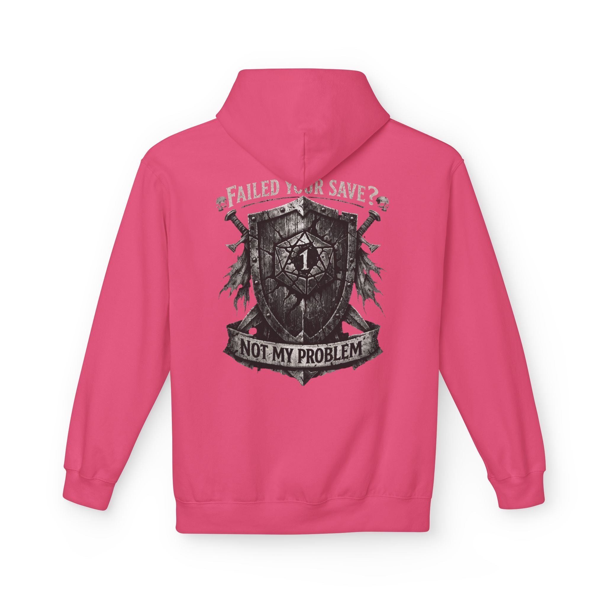 Failed Your Save? Not My Problem Shield Hoodie | RPG Gaming Crest