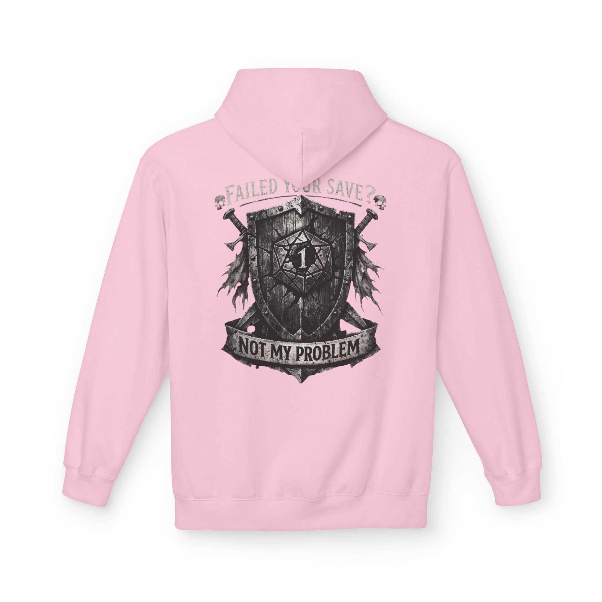Failed Your Save? Not My Problem Shield Hoodie | RPG Gaming Crest