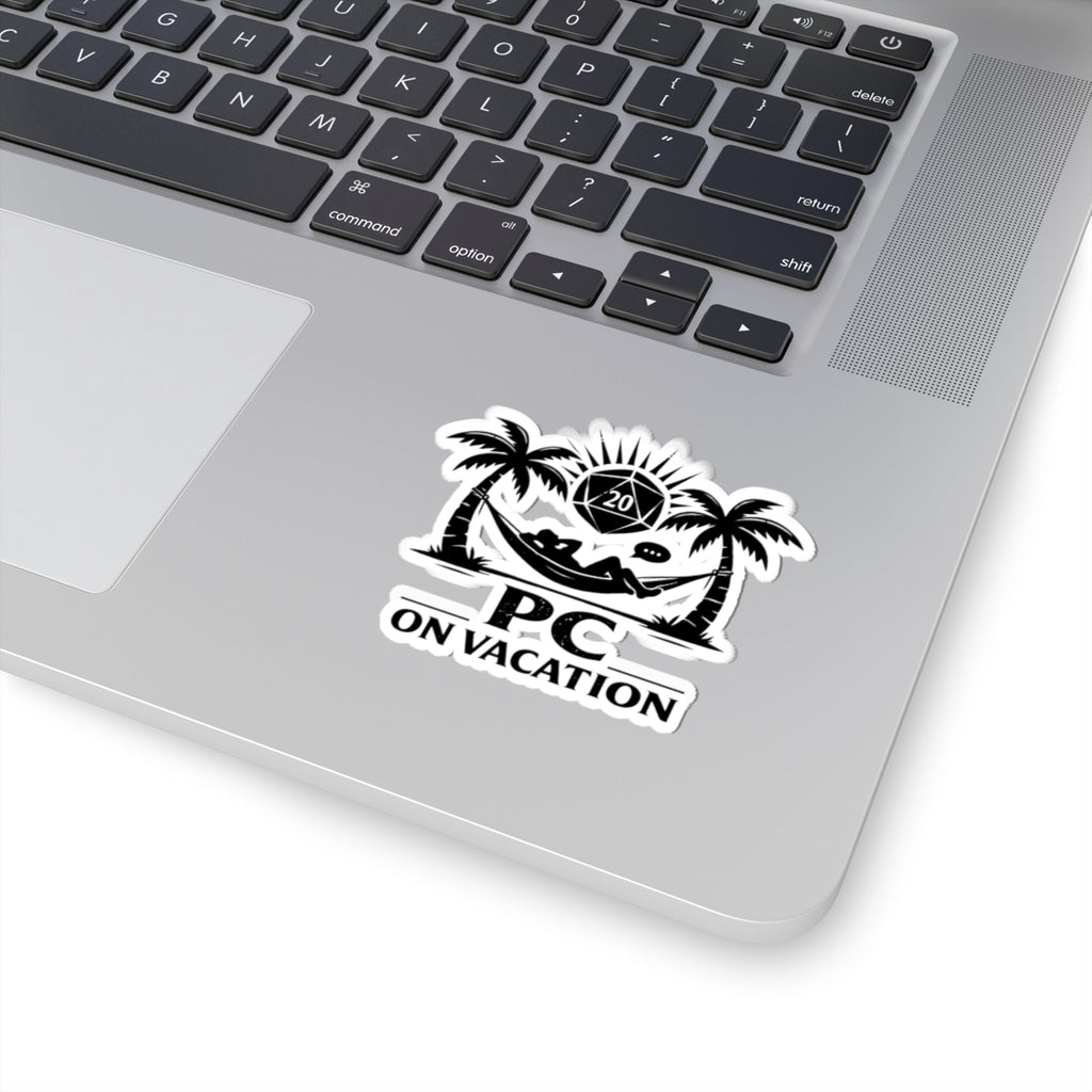 PC on Vacation Sticker | D20 Palm Tree Hammock Roll20 Gaming Sticker