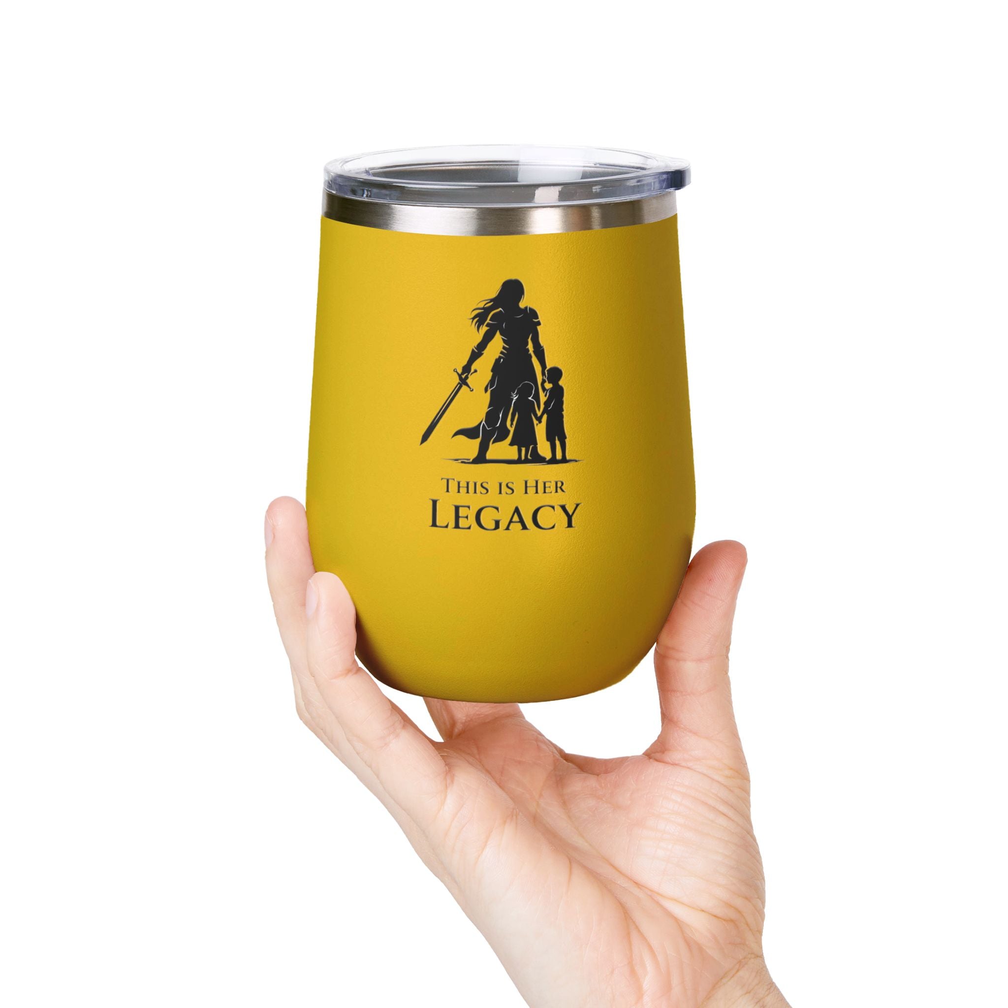 Warrior Mom Wine Tumbler – This Is Her Legacy – Strong Mother Gift – Funny Mom Cup Alternative – Wine Mom Gift – Mother’s Day Tumbler