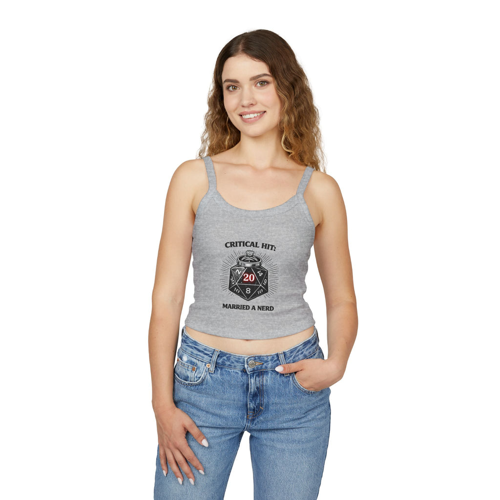 Critical Hit Married a Nerd Tank Top | D20 Dice Gaming Crop Top