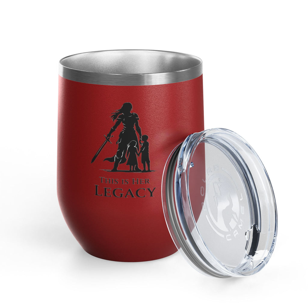 Warrior Mom Wine Tumbler – This Is Her Legacy – Strong Mother Gift – Funny Mom Cup Alternative – Wine Mom Gift – Mother’s Day Tumbler