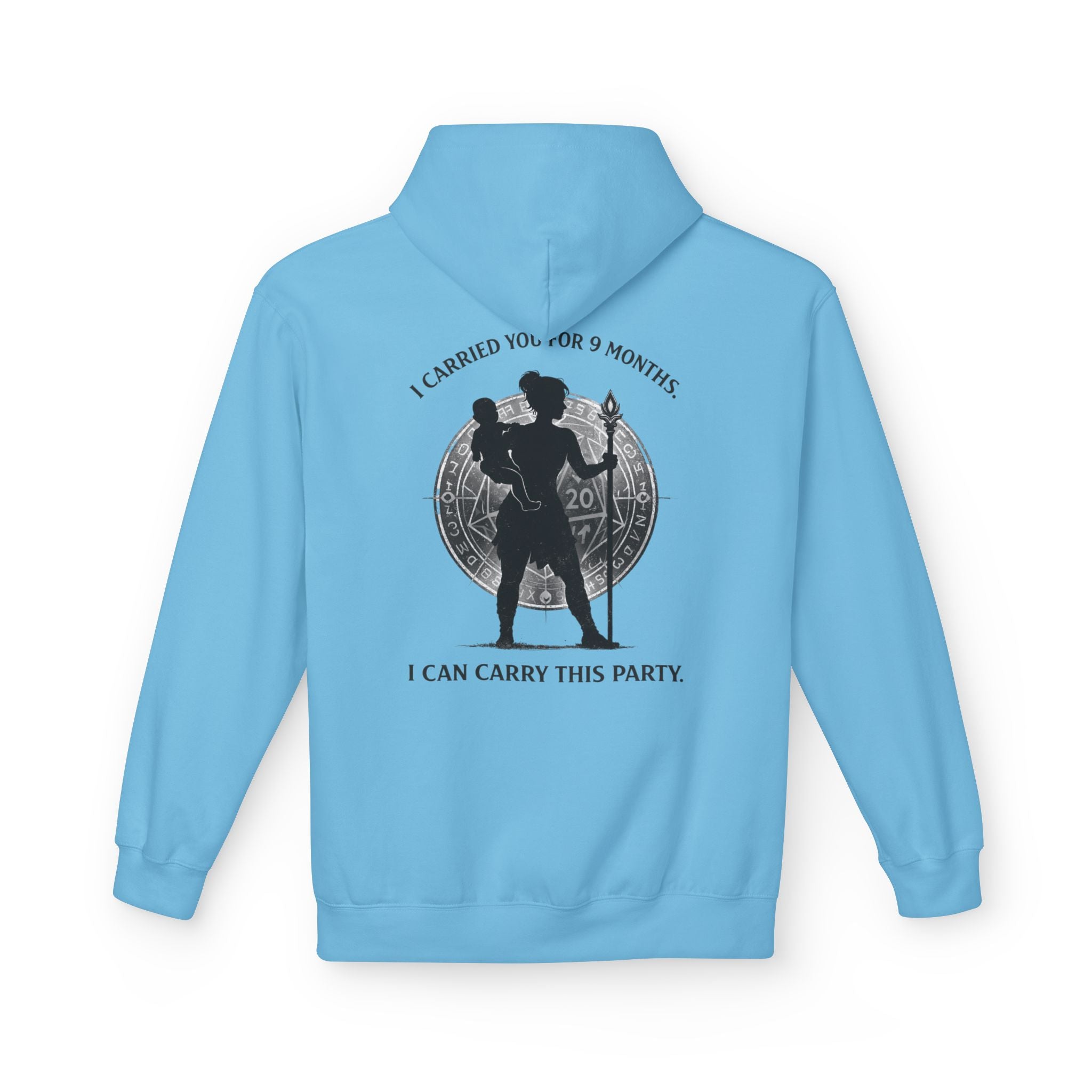 Warrior Mother Silhouette Hoodie | I Carried You for 9 Months, I Can Carry This Party