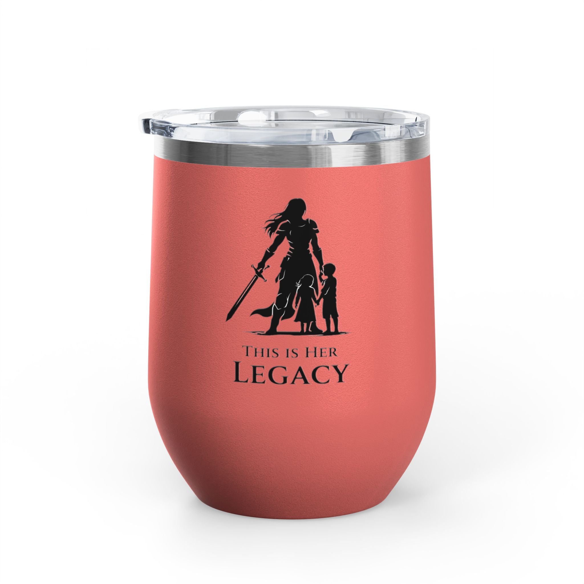 Warrior Mom Wine Tumbler – This Is Her Legacy – Strong Mother Gift – Funny Mom Cup Alternative – Wine Mom Gift – Mother’s Day Tumbler