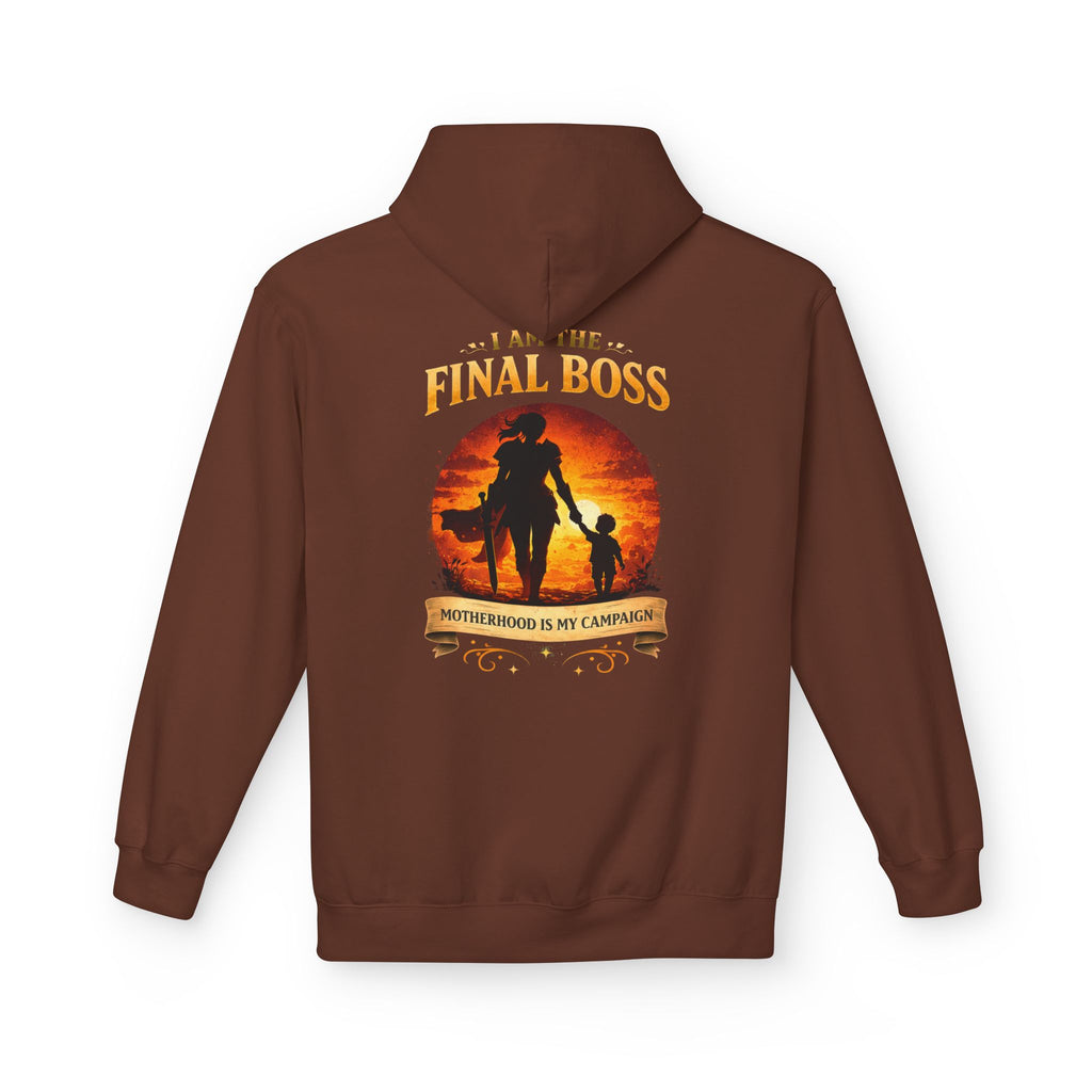 Motherhood Final Boss Hoodie — "Motherhood Is My Campaign" Graphic Hoodie