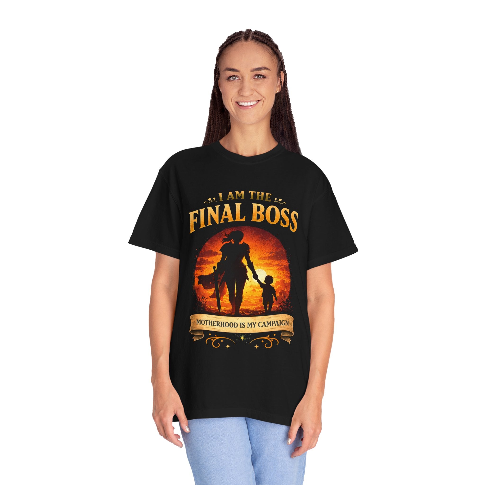 T‑Shirt — "I Am The Final Boss: Motherhood Is My Campaign" Graphic Tee