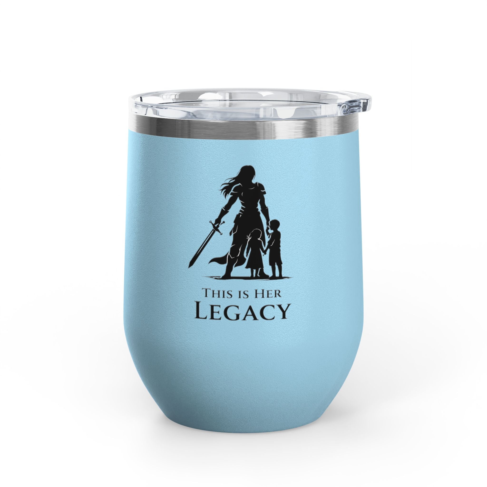 Warrior Mom Wine Tumbler – This Is Her Legacy – Strong Mother Gift – Funny Mom Cup Alternative – Wine Mom Gift – Mother’s Day Tumbler