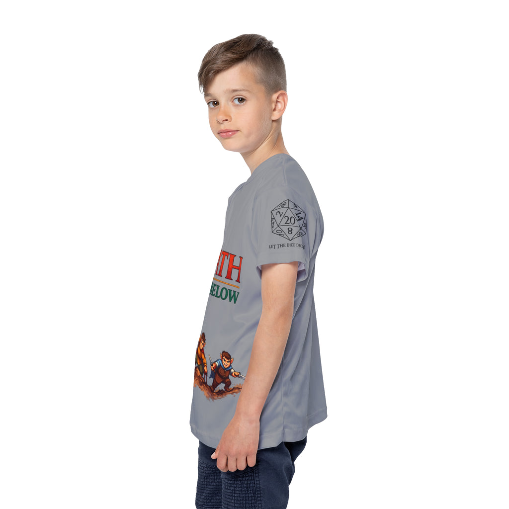 Death From Below Kids Sports Jersey | Dungeon Adventurer Party